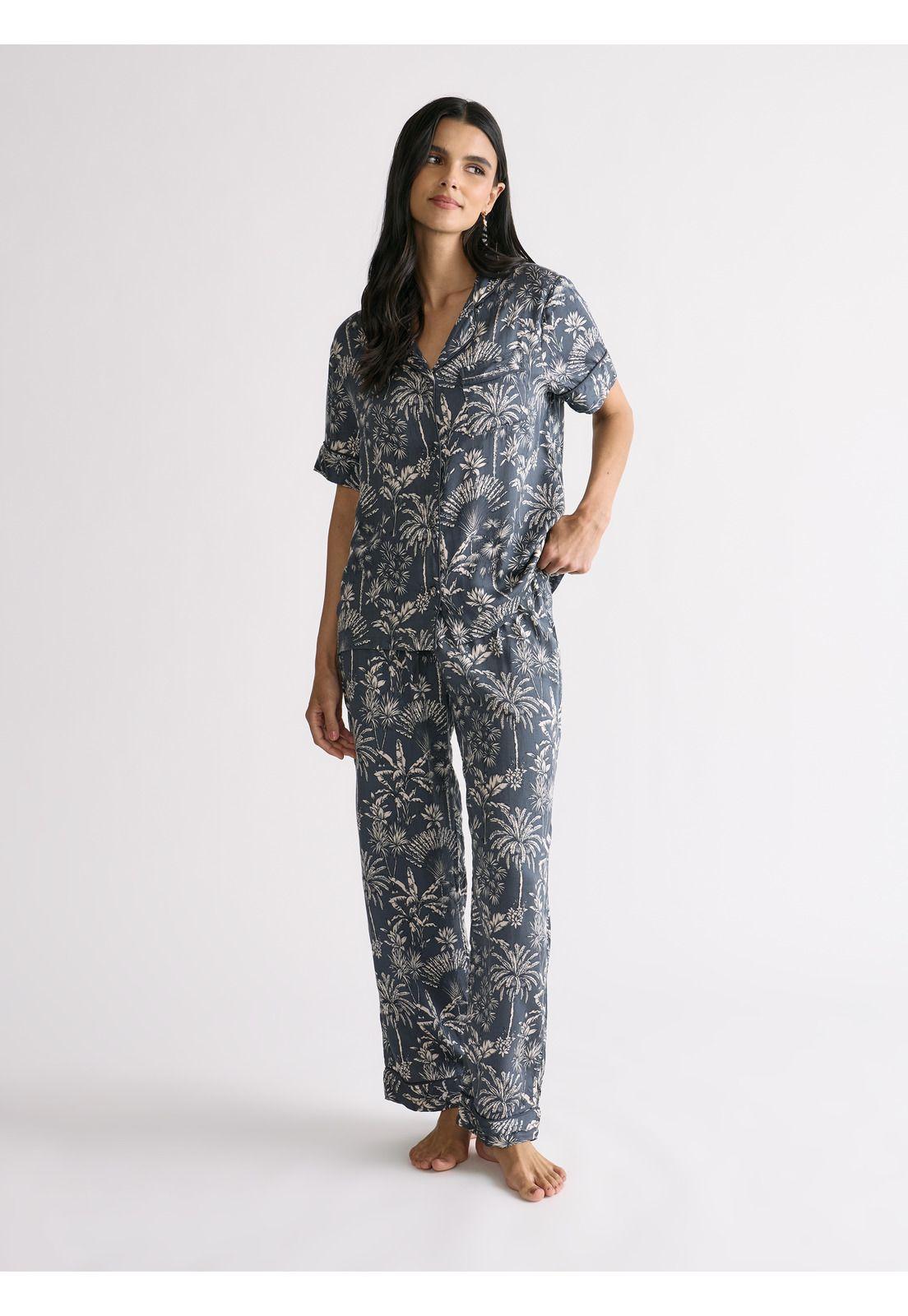 Pijama Camisero Palmeras-2