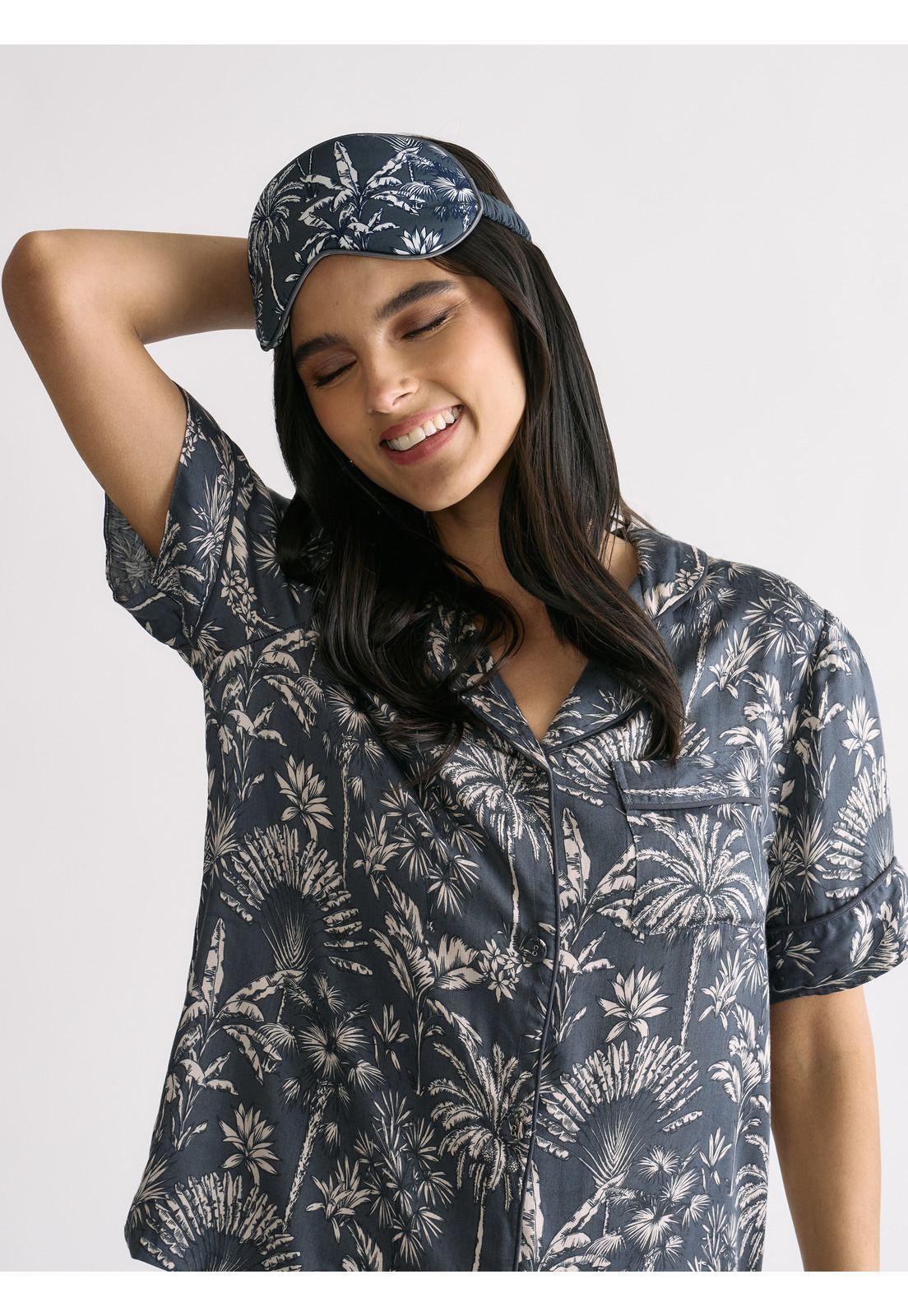 Pijama Camisero Palmeras-4