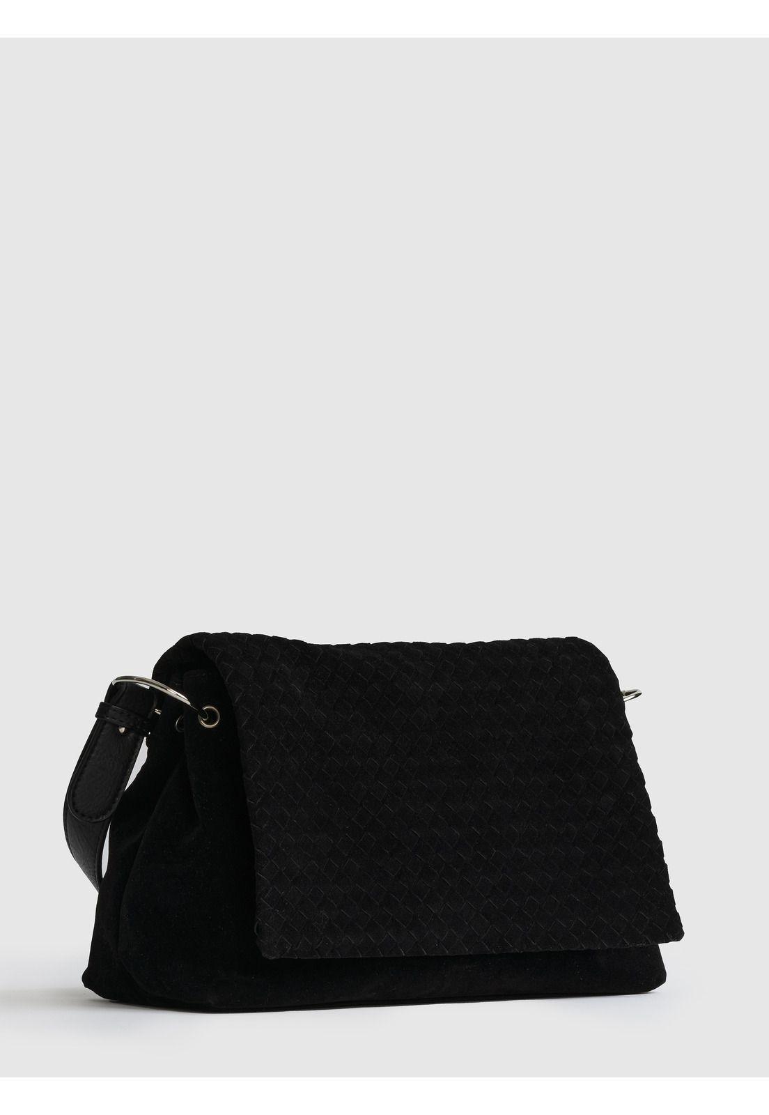 Cartera De Hombro Solapa Tejida Woman-1