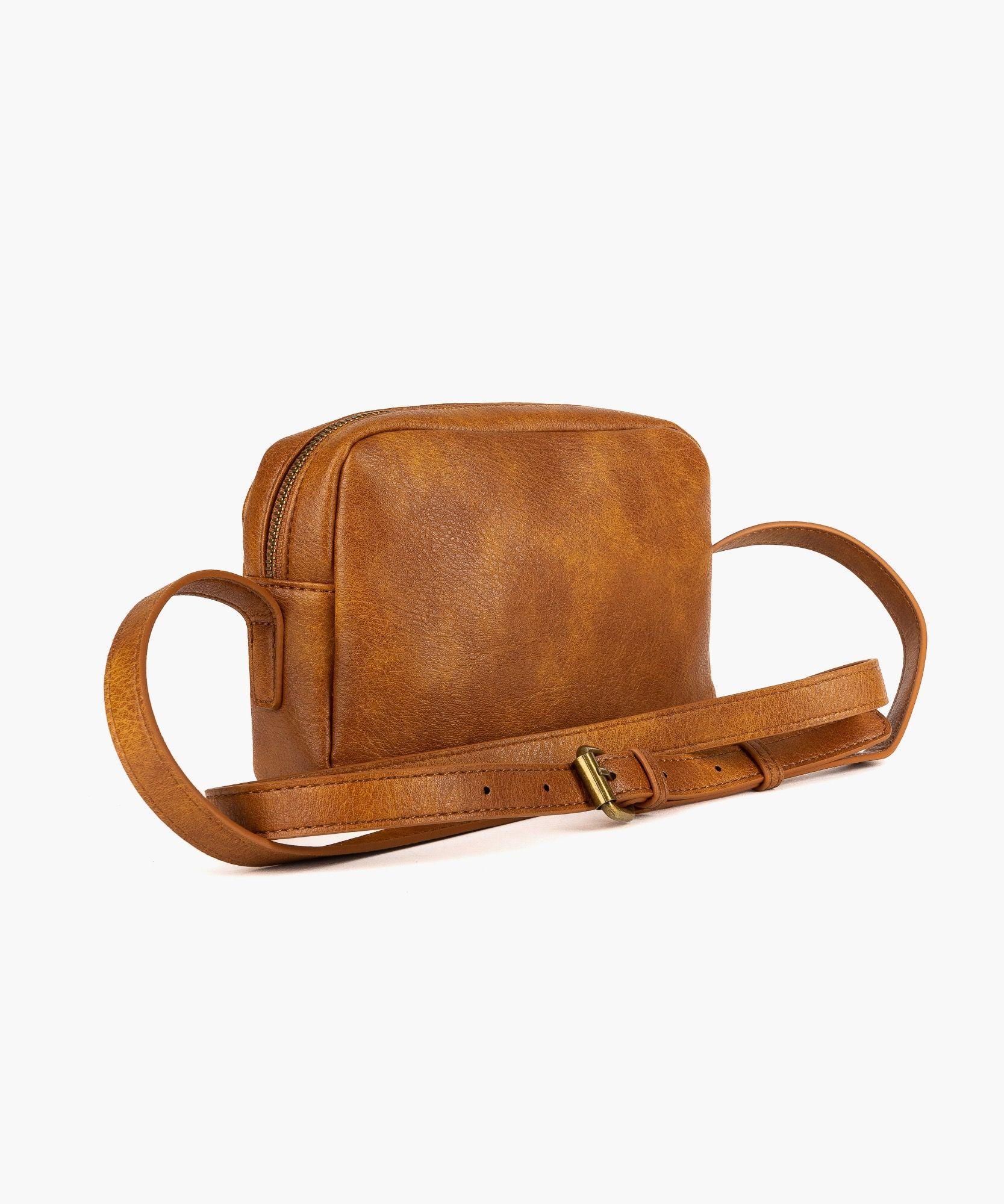 Cartera Cruzada Costuras Palo rosa-2