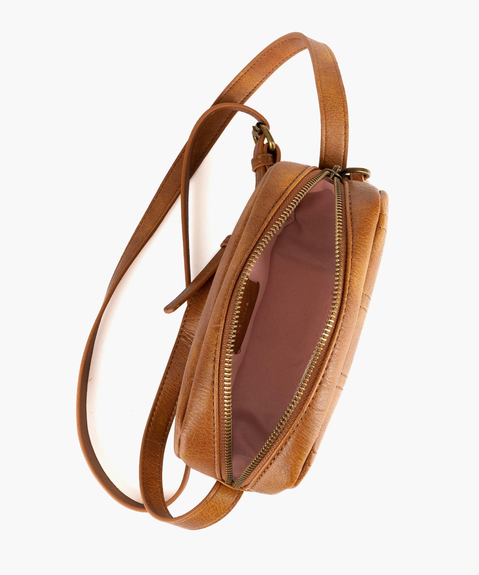 Cartera Cruzada Costuras Palo rosa-3