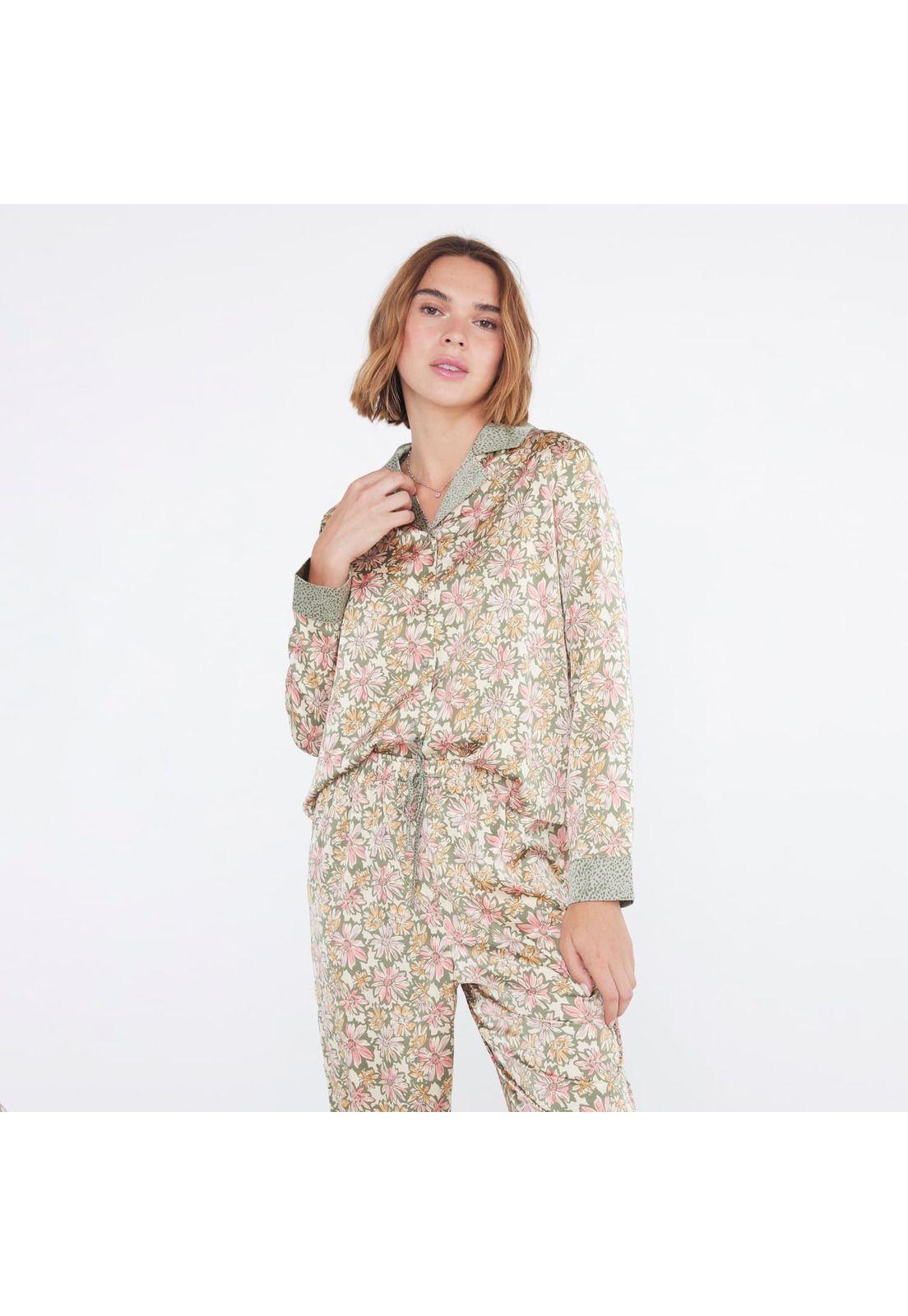 Pijama Mujer Dreamy Satinado Manga Larga-1