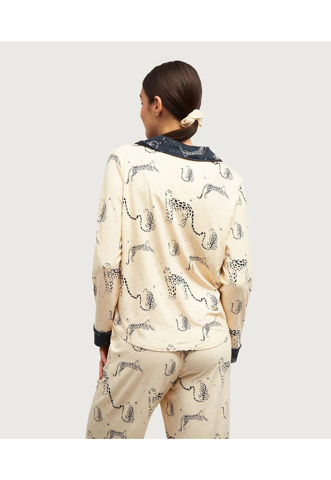 Set Pijama Dreamy Tigres  Beige-2