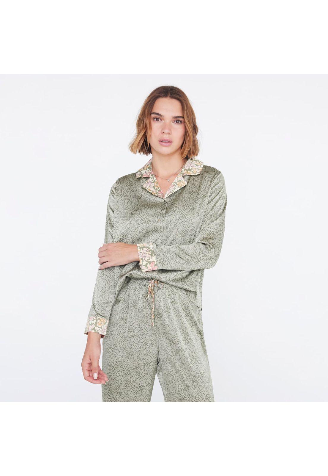 Pijama Mujer Dreamy Satinado Manga Larga-1