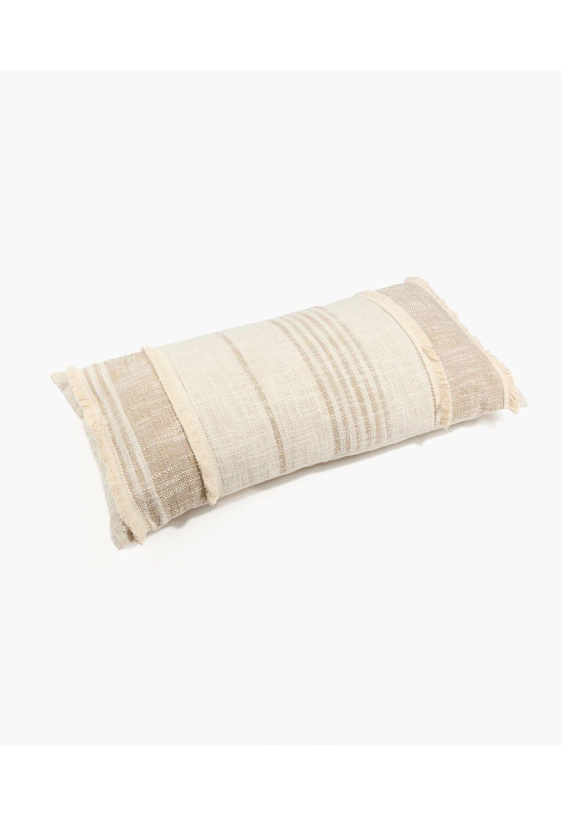 Cojín Boho Algodón Textura 30 X 60 Cm Beige-3