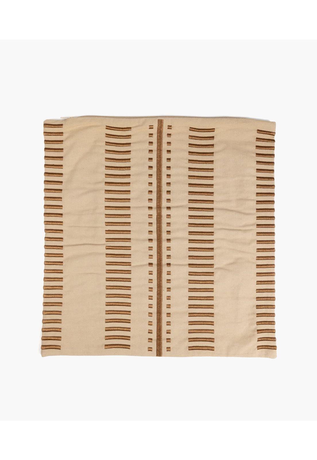 Cojín Algodón Costuras 45 X 45 Beige-2