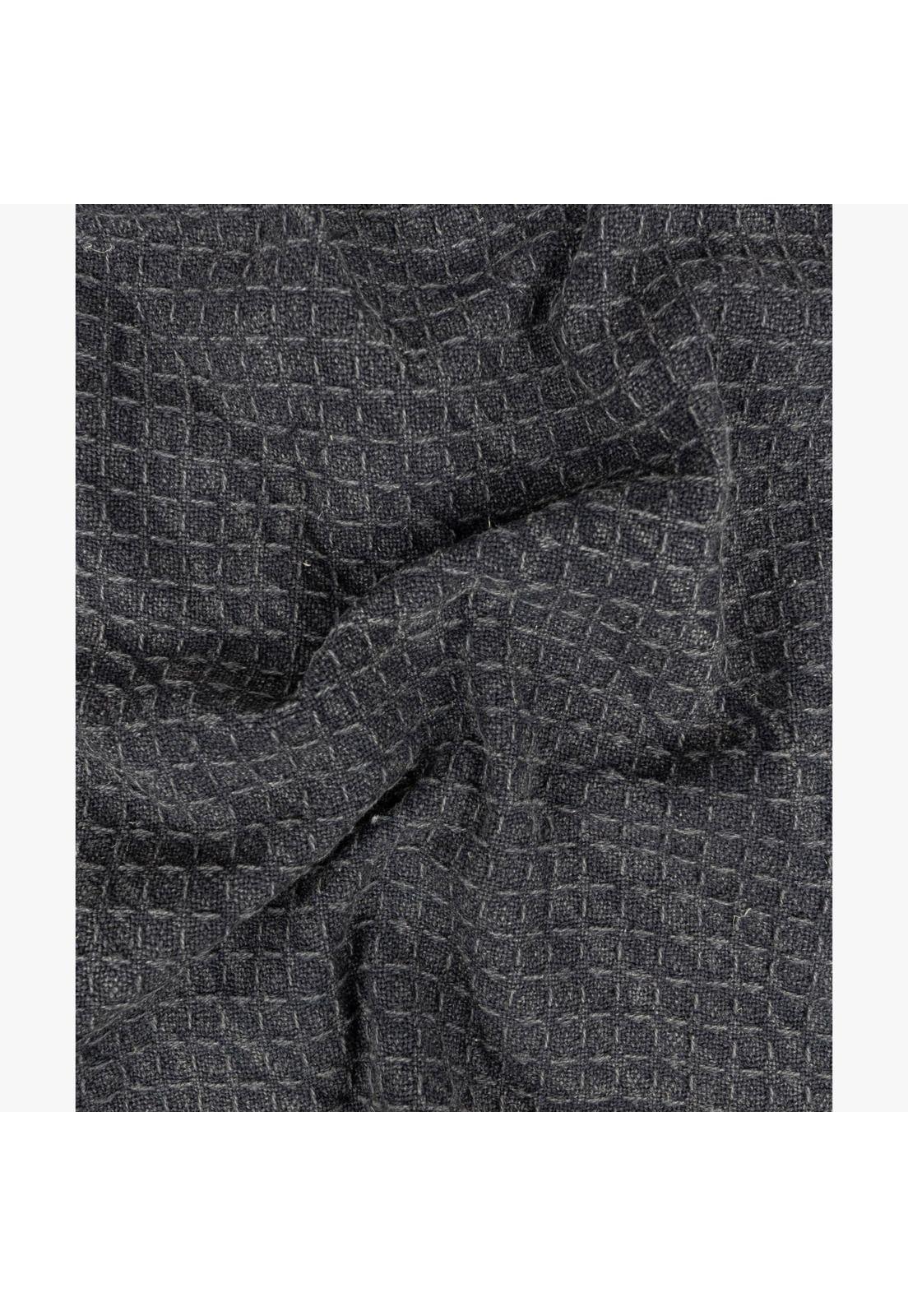 Manta Algodón Waffle Gris-2