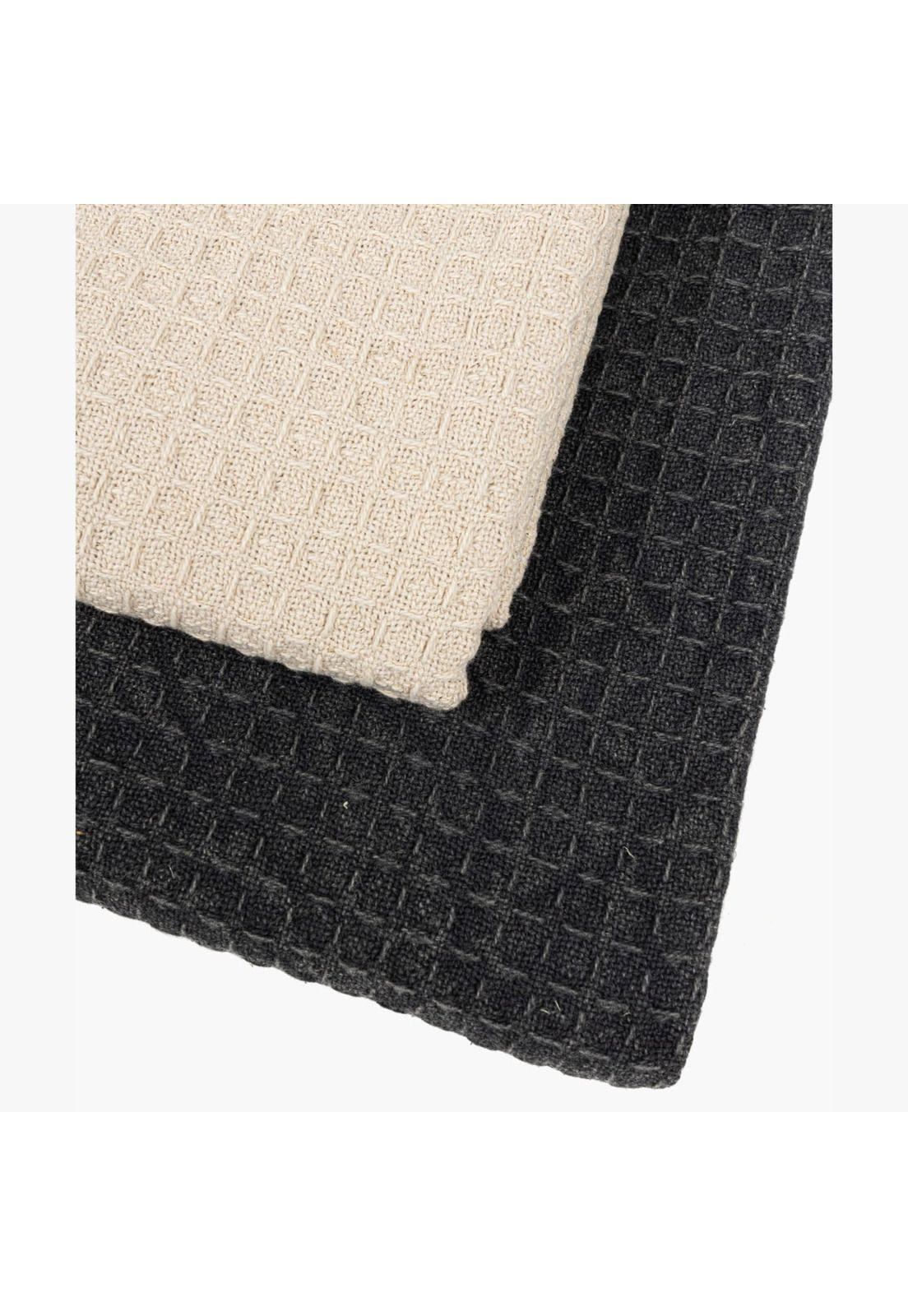 Manta Algodón Waffle Gris-3