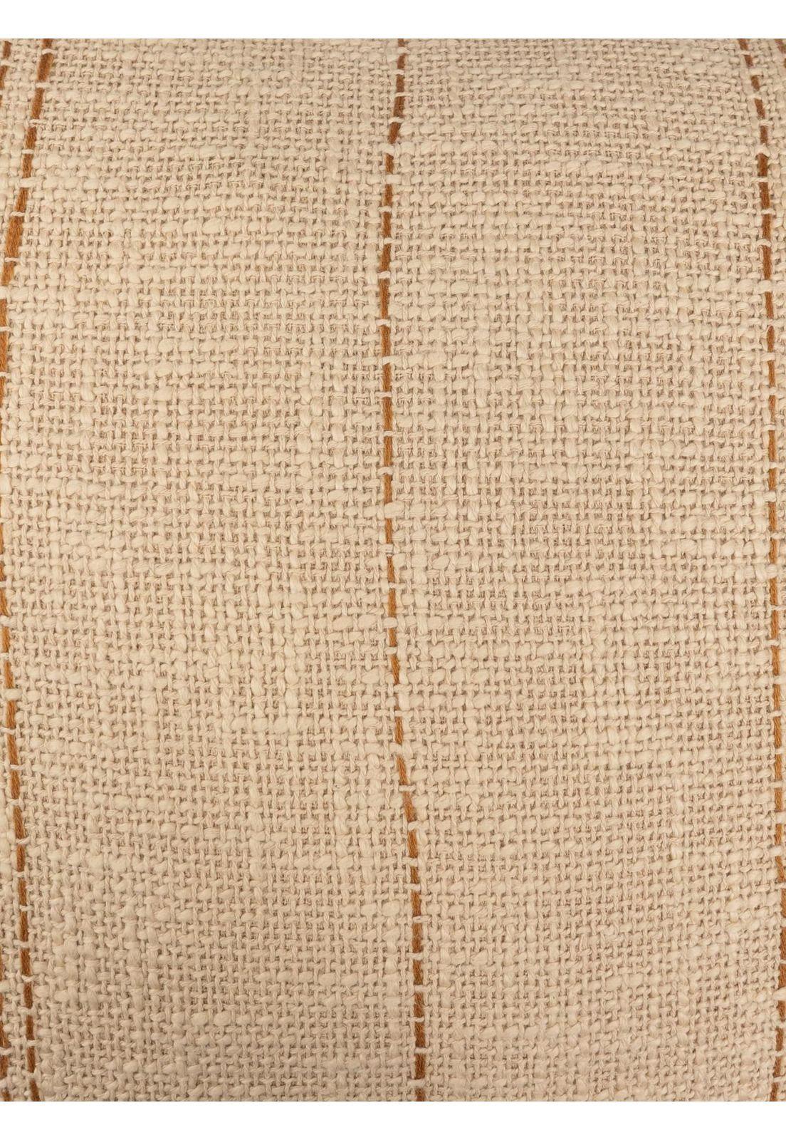 Cojín Líneas Bordadas Y Pompones Terracota 45 x 45 cm-4