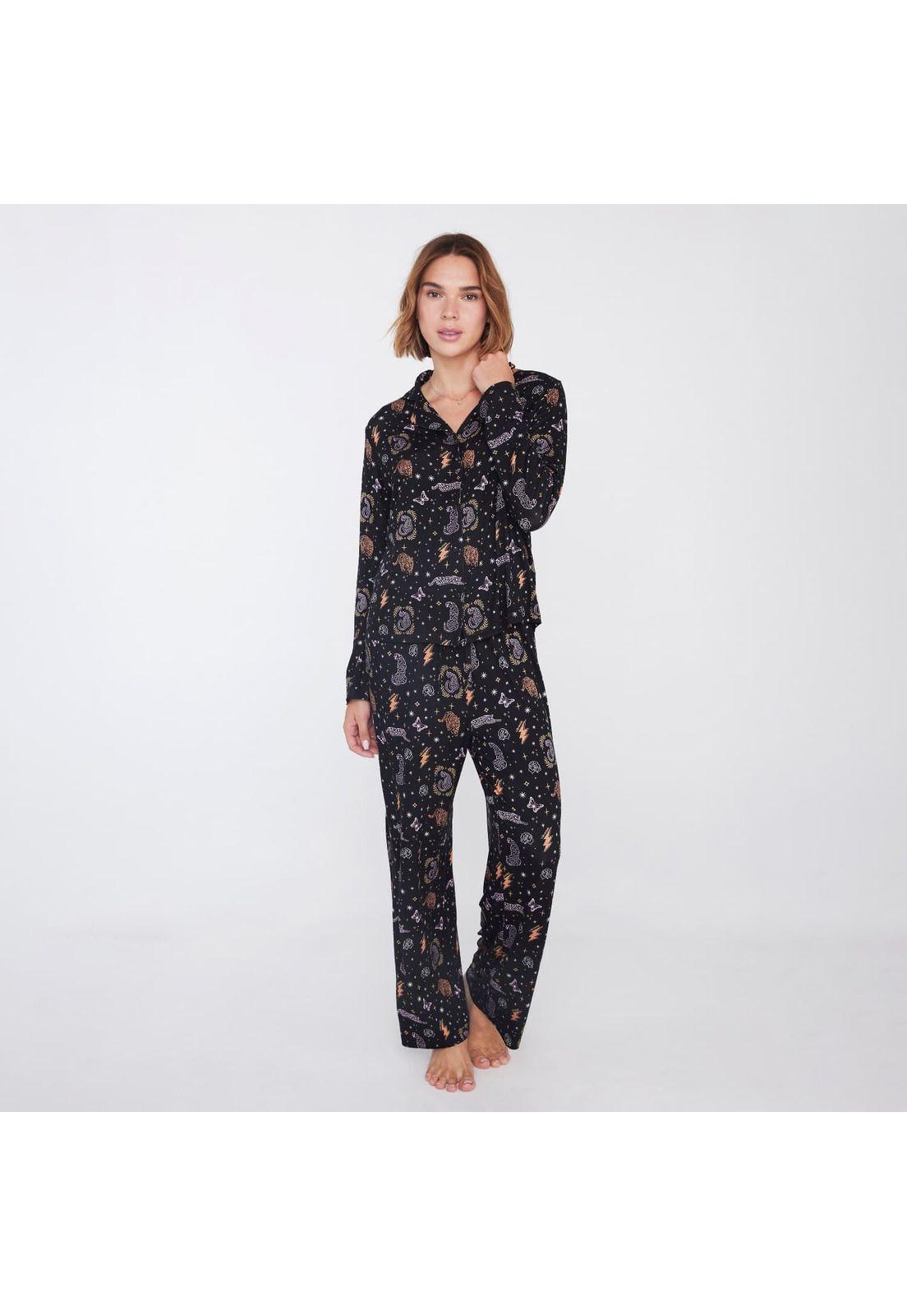 Pijama Dreamy Camisero Manga Larga-0