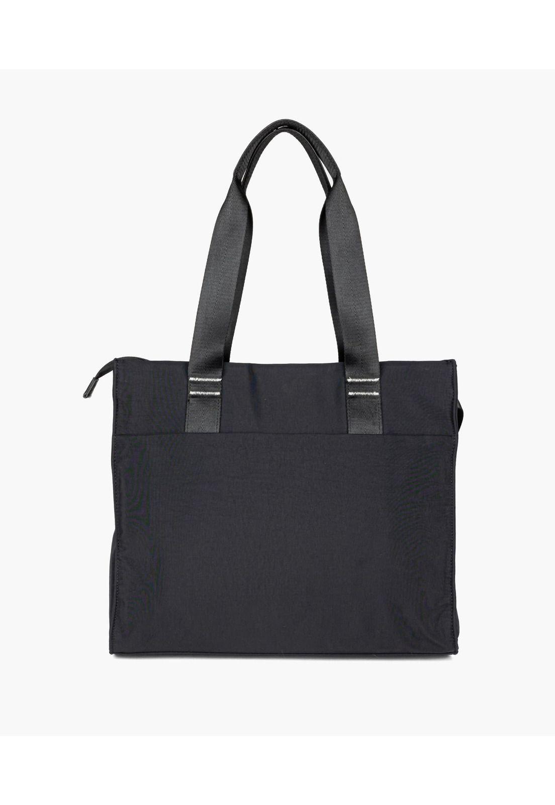 Cartera De Hombro Notebook Icónica Nylon Negro-2