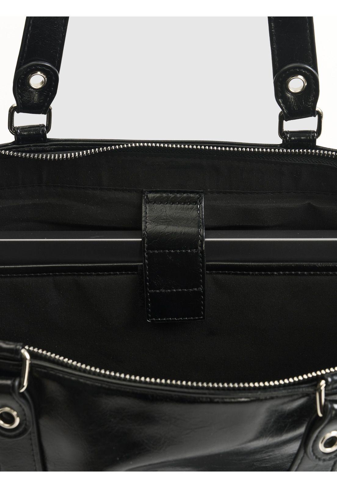 Bolso Notebook Mujer Charol Eyelets-4