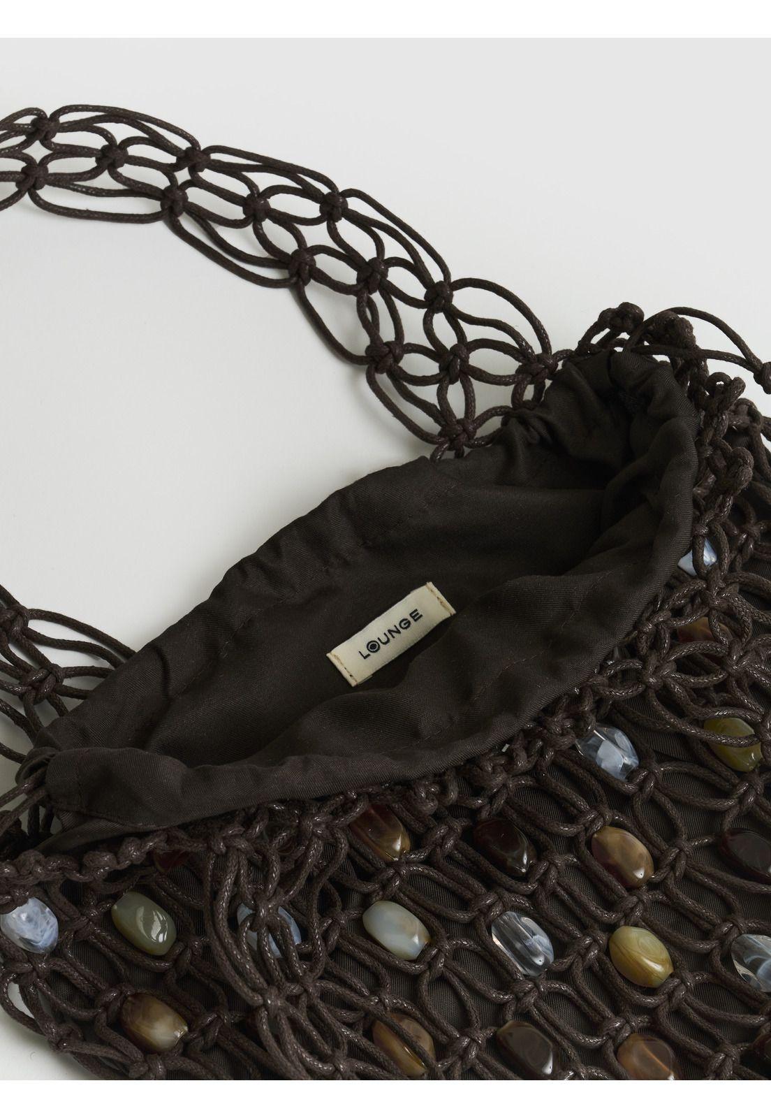 Mini Cartera Tejida Piedras-3