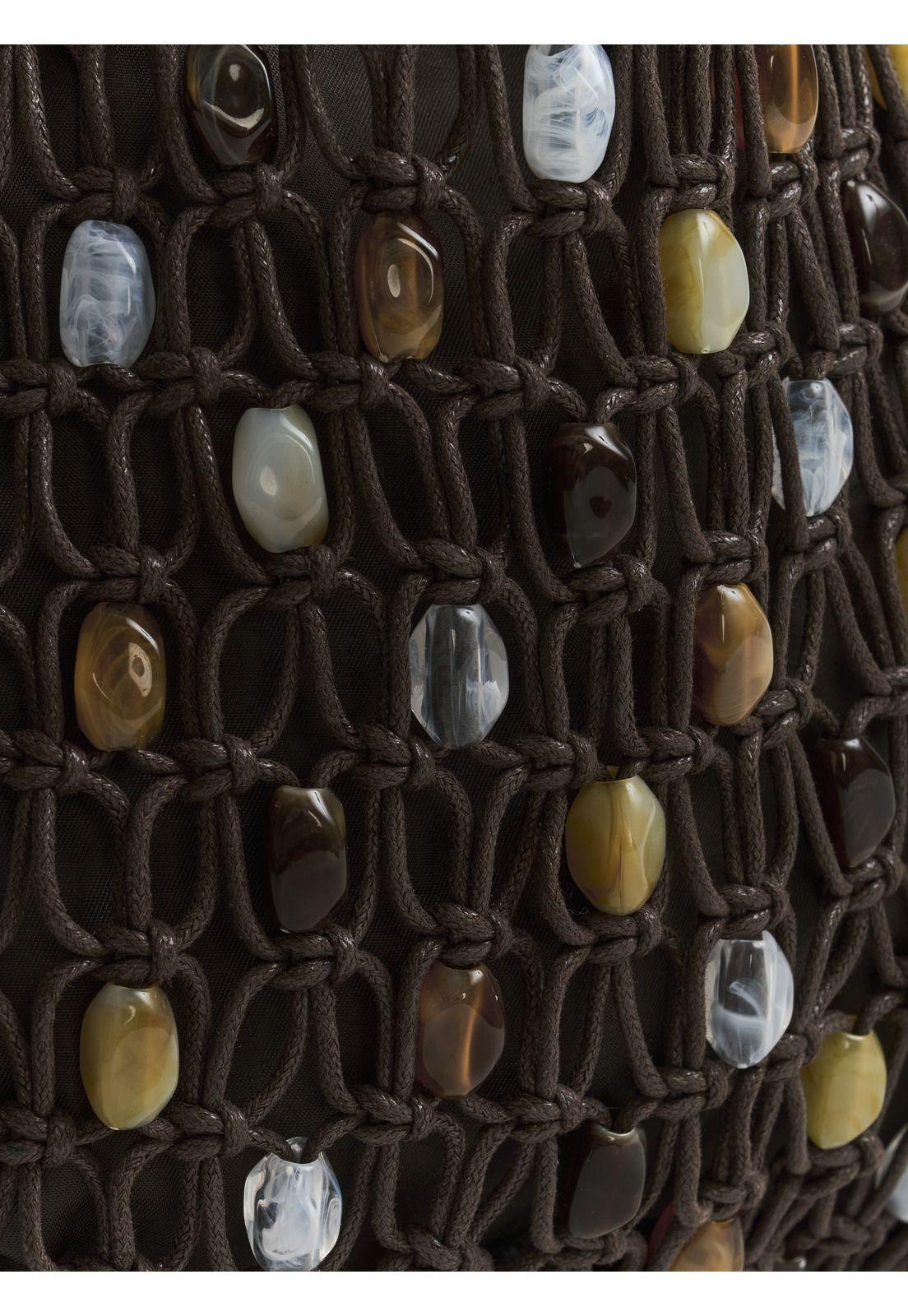 Mini Cartera Tejida Piedras-4