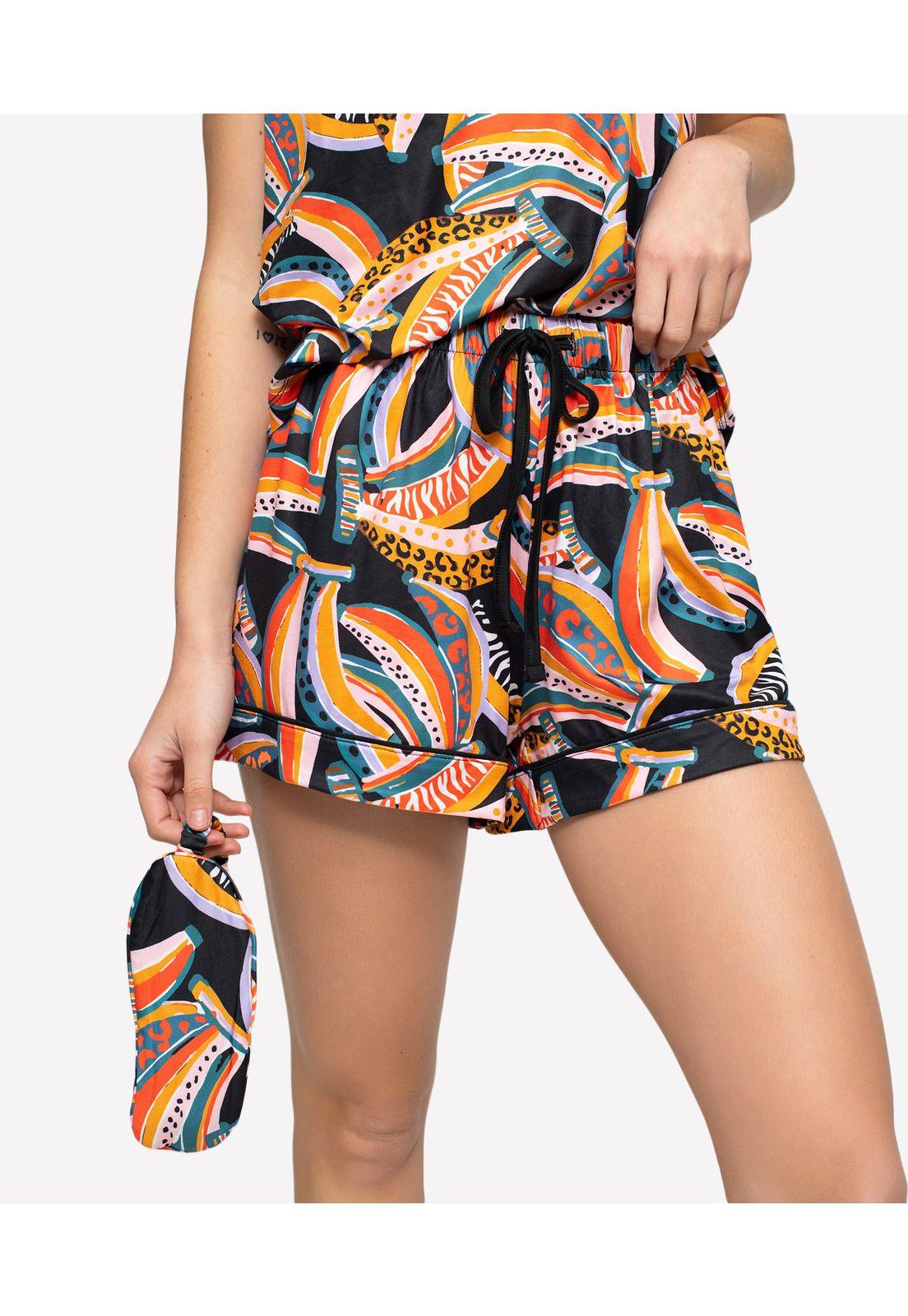 Set Pijama Corto Encaje Tropical Party-4