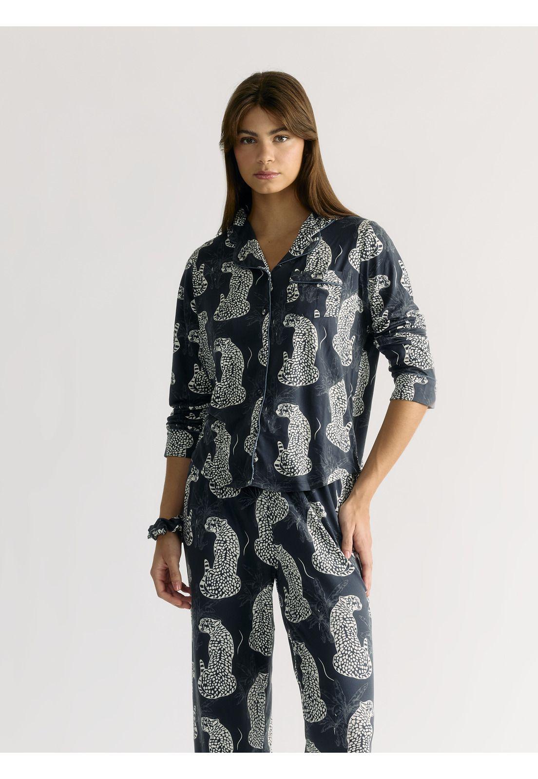 Set Pijama Tigres Azul Dreamy-2