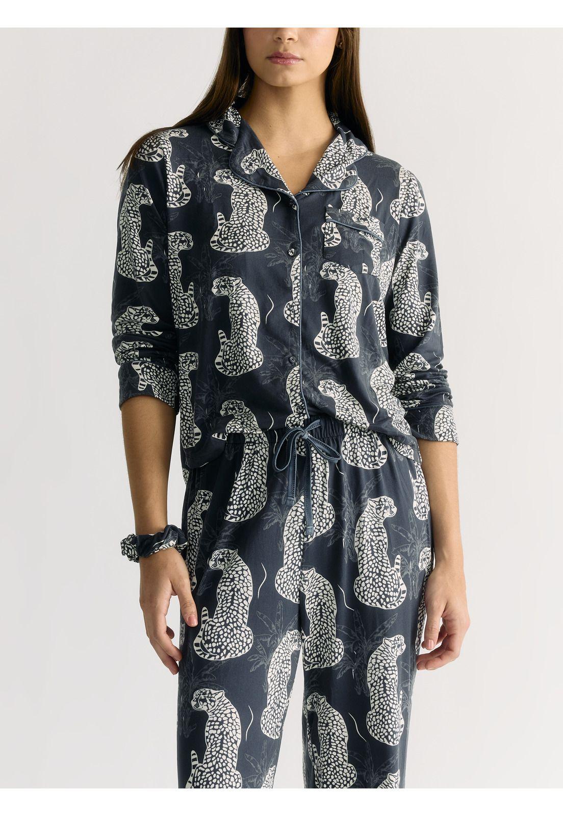 Set Pijama Tigres Azul Dreamy-3