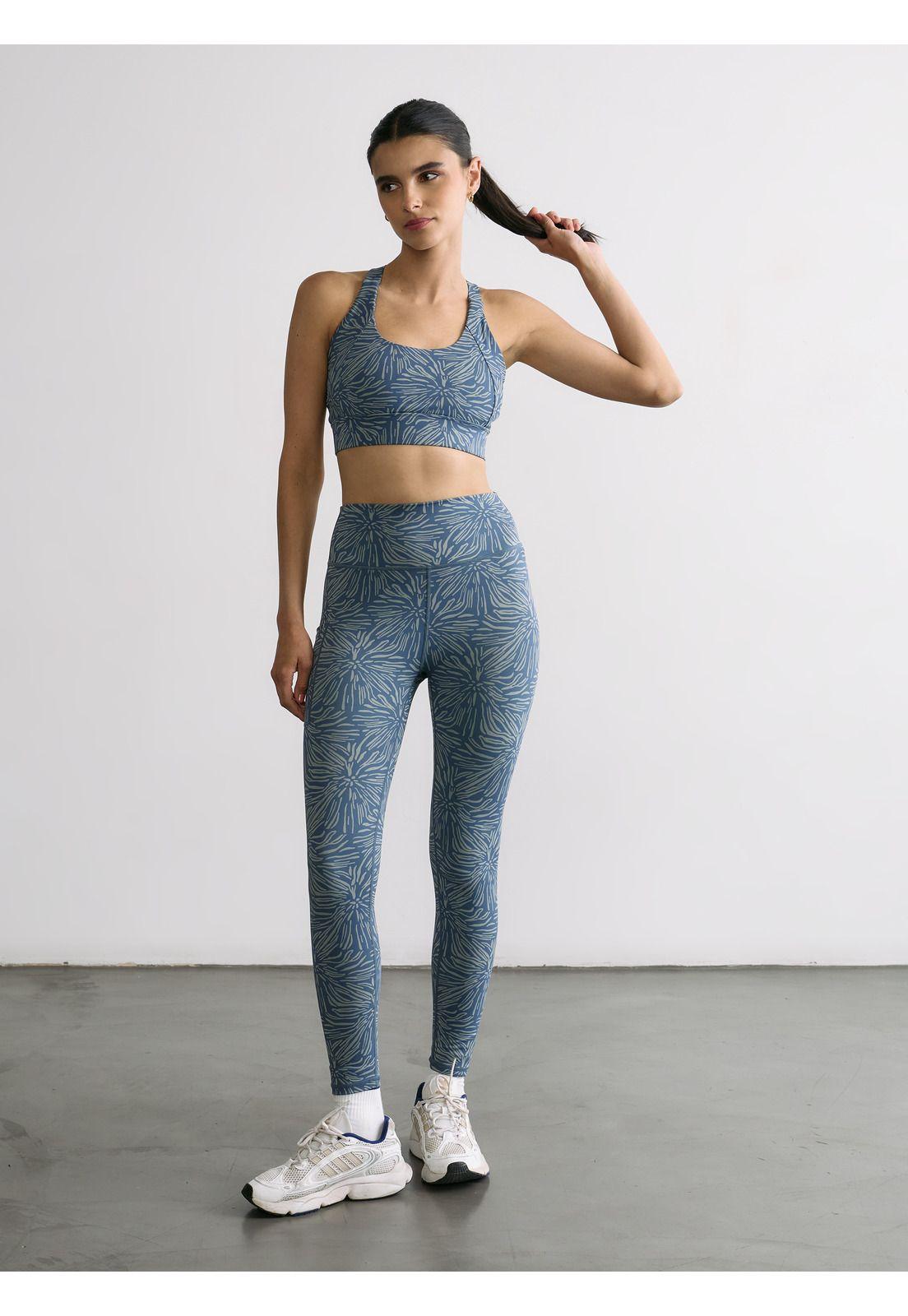 Calza Deportiva Estampado Flores Active-2