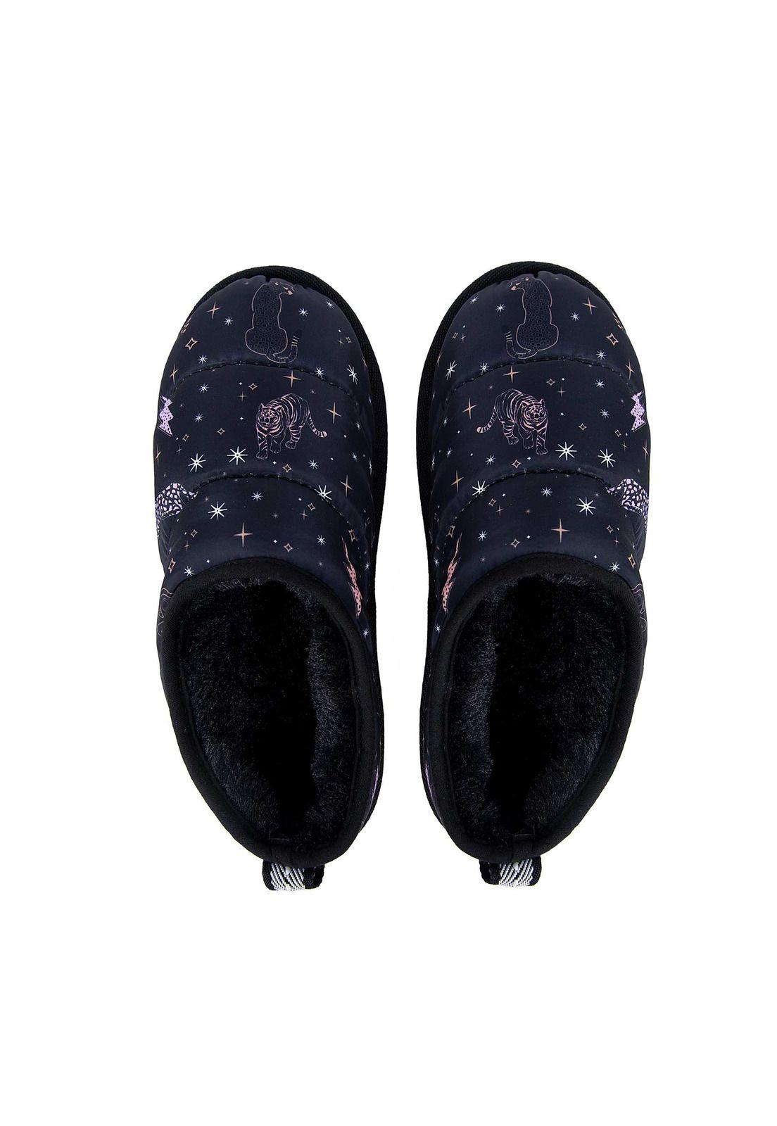 Pantuflas Mujer Dreamy Y Cosmetiquero Negro-1