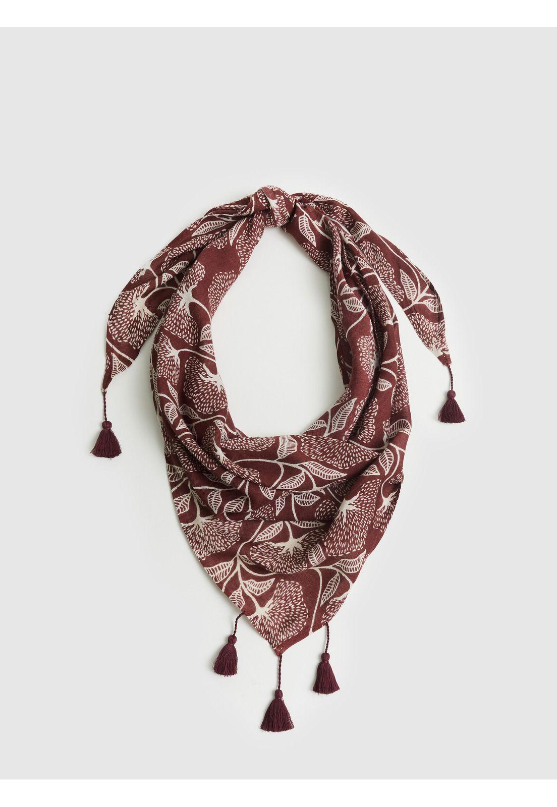 Pañuelo Triángulo Diseño Flores-2