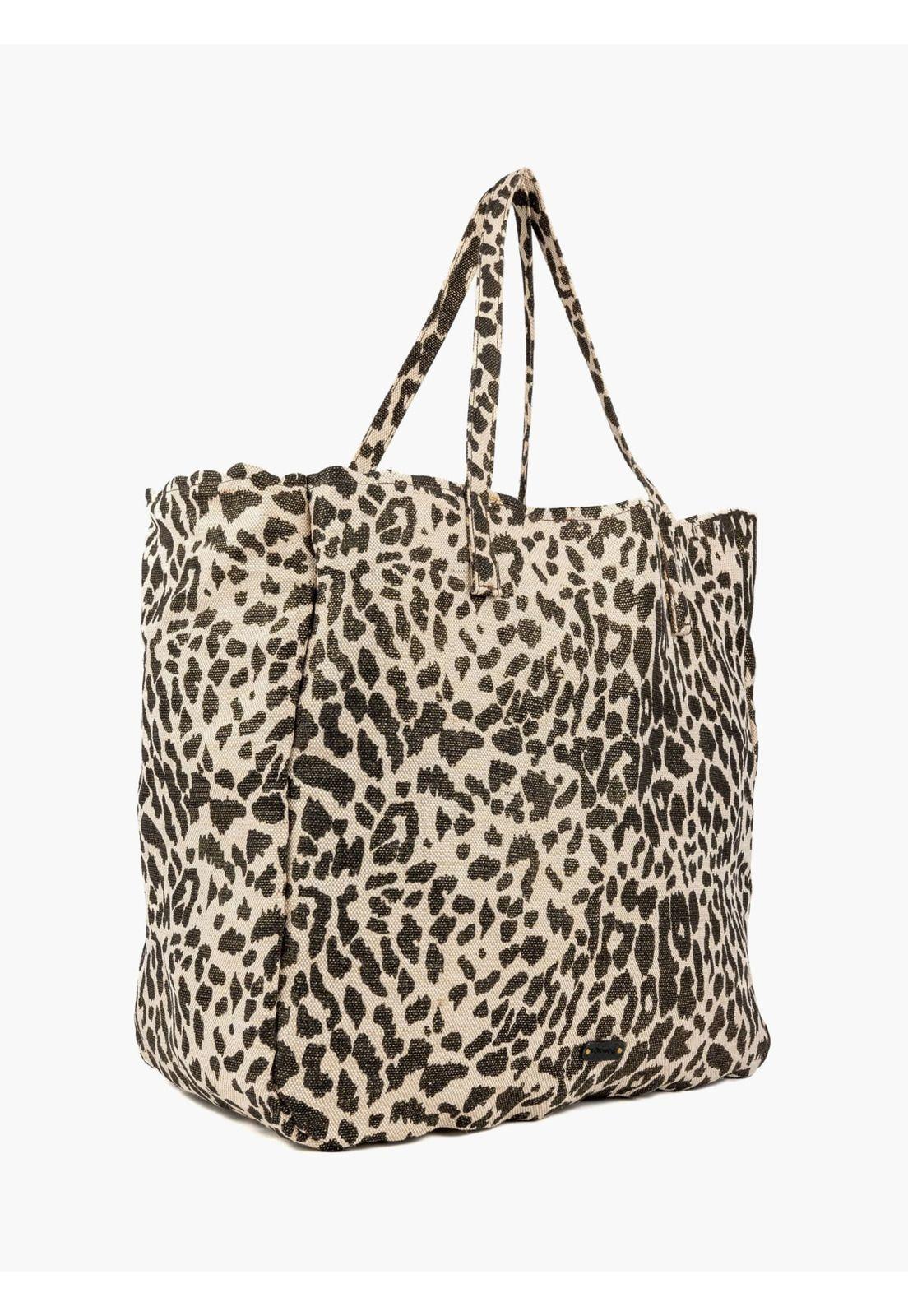 Bolso Playero Manchas Beige-2