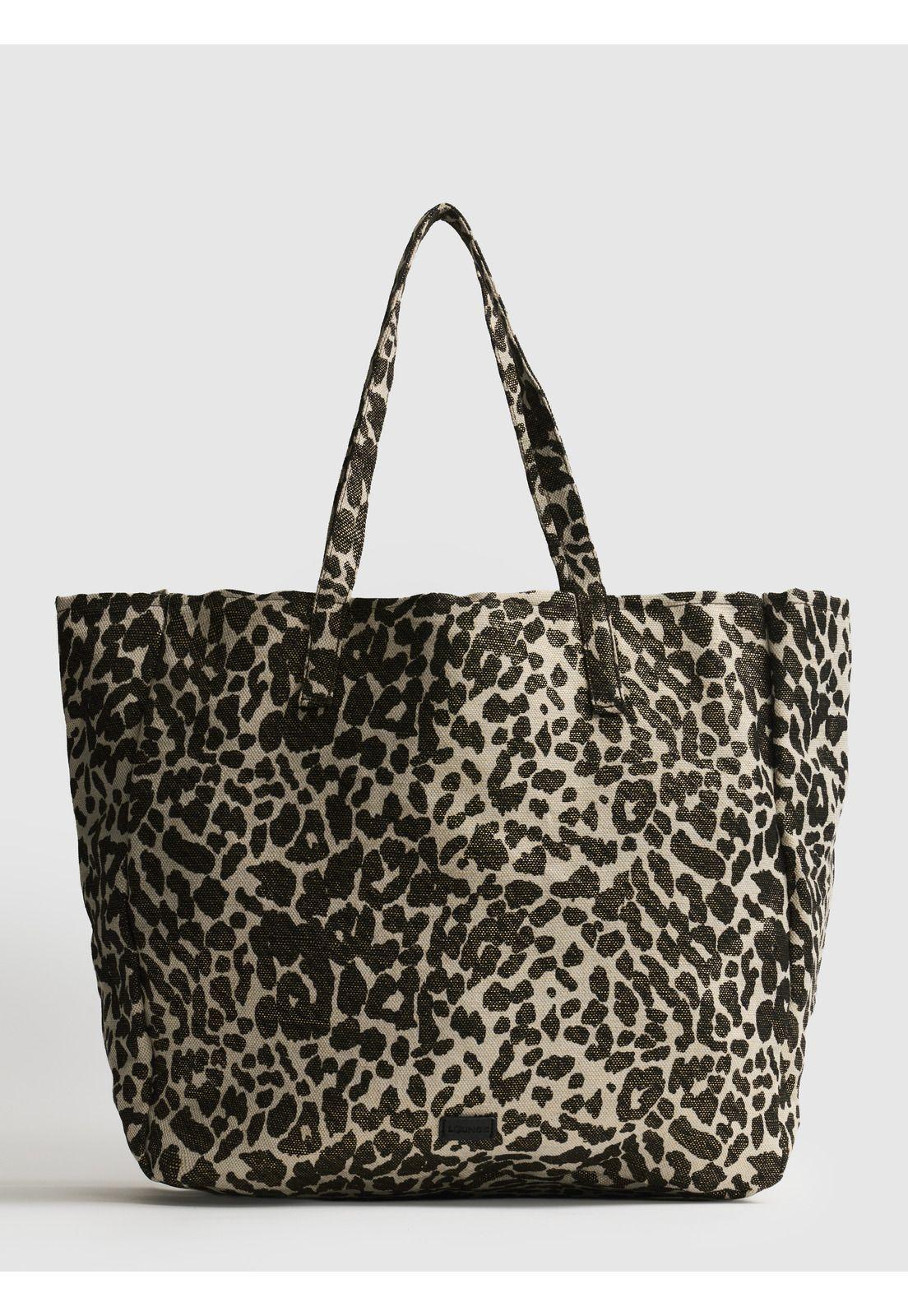 Bolso Playero Manchas Beige-0