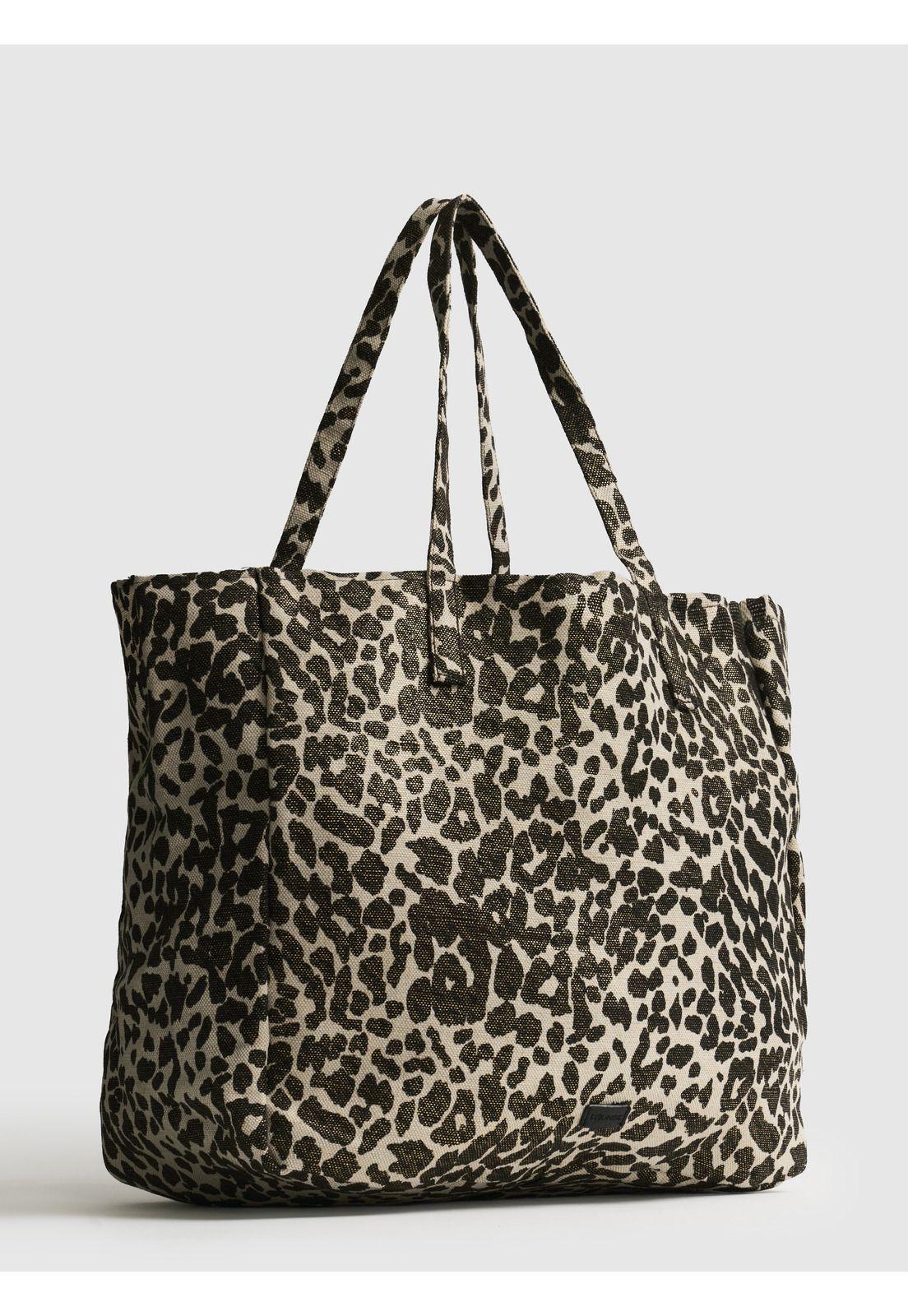 Bolso Playero Manchas Beige-1