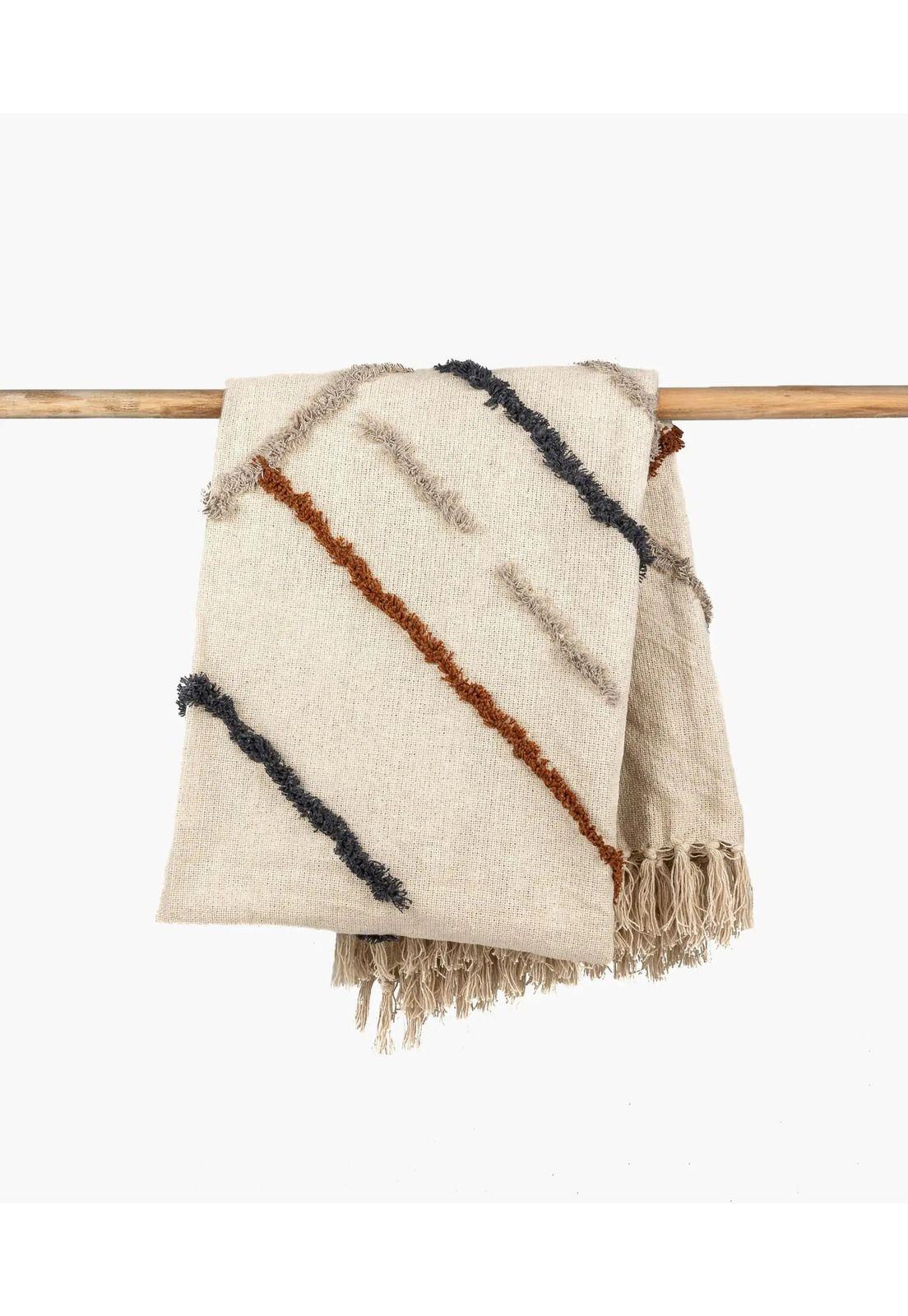 Manta Mujer Algodón Beige-0