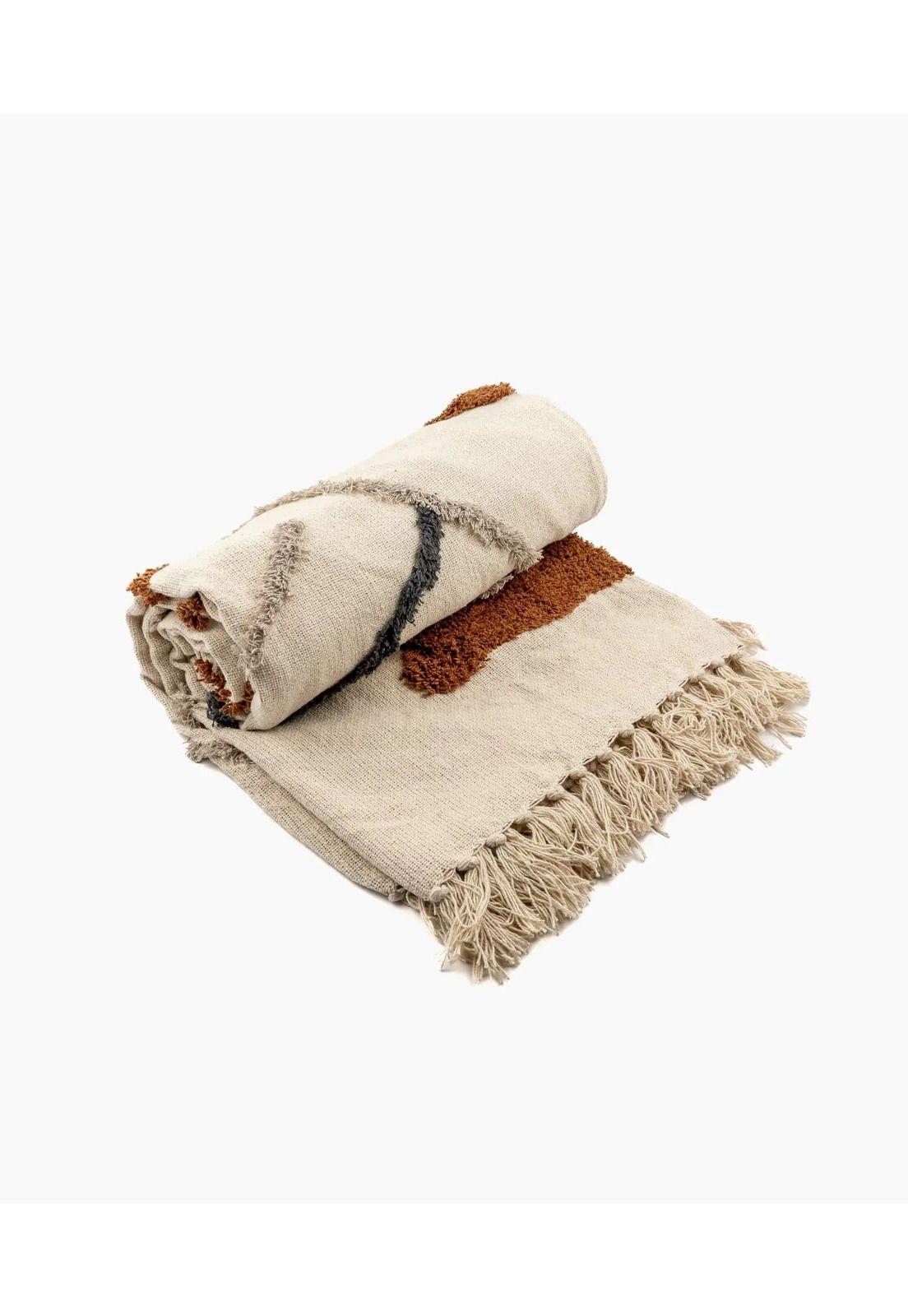 Manta Mujer Algodón Beige-1