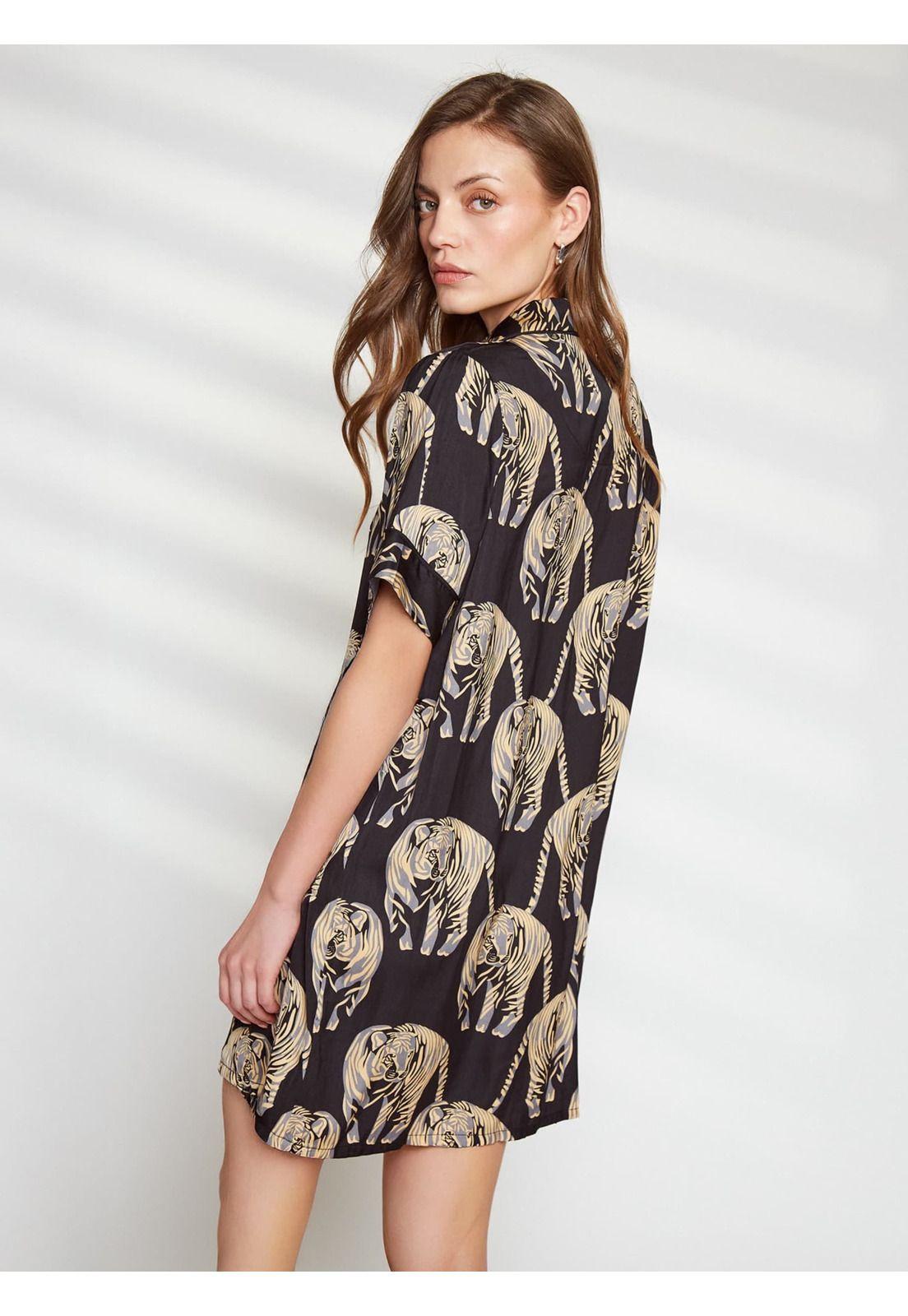 Camisa De Dormir De Tigres Dreamy-3