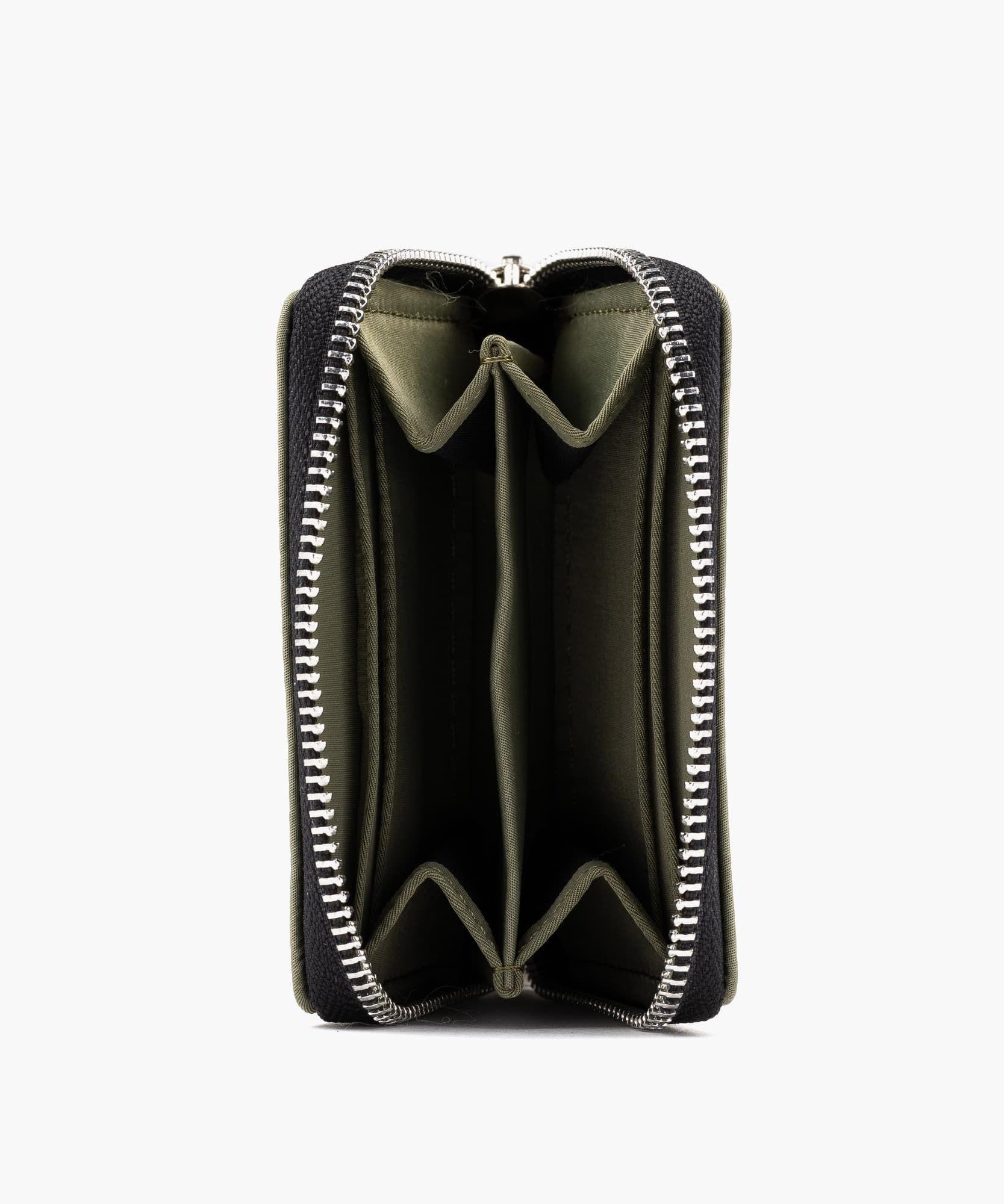 Billetera Mujer Nylon Verde musgo-3