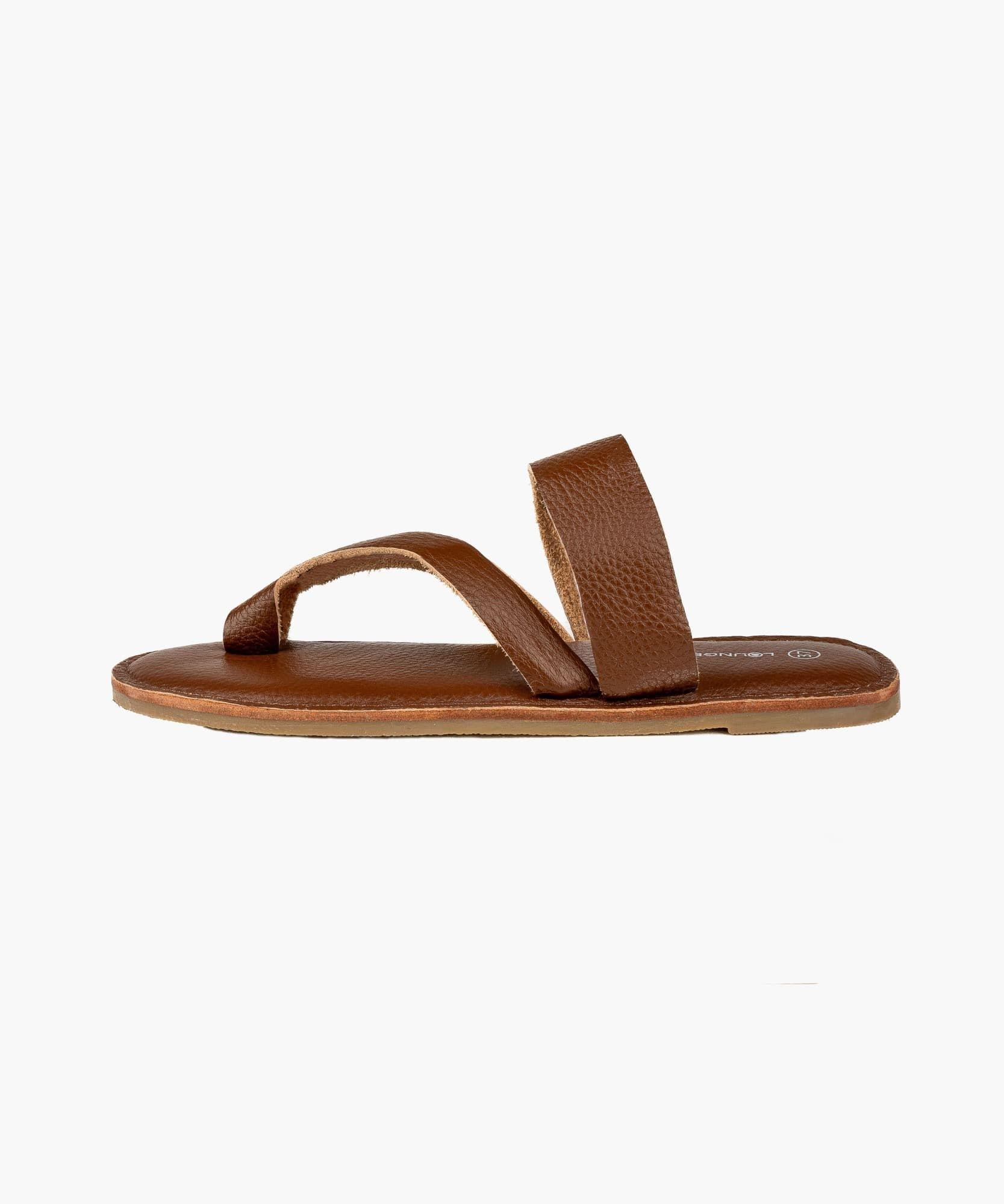 Sandalias Mujer Cuero 39 Café-0