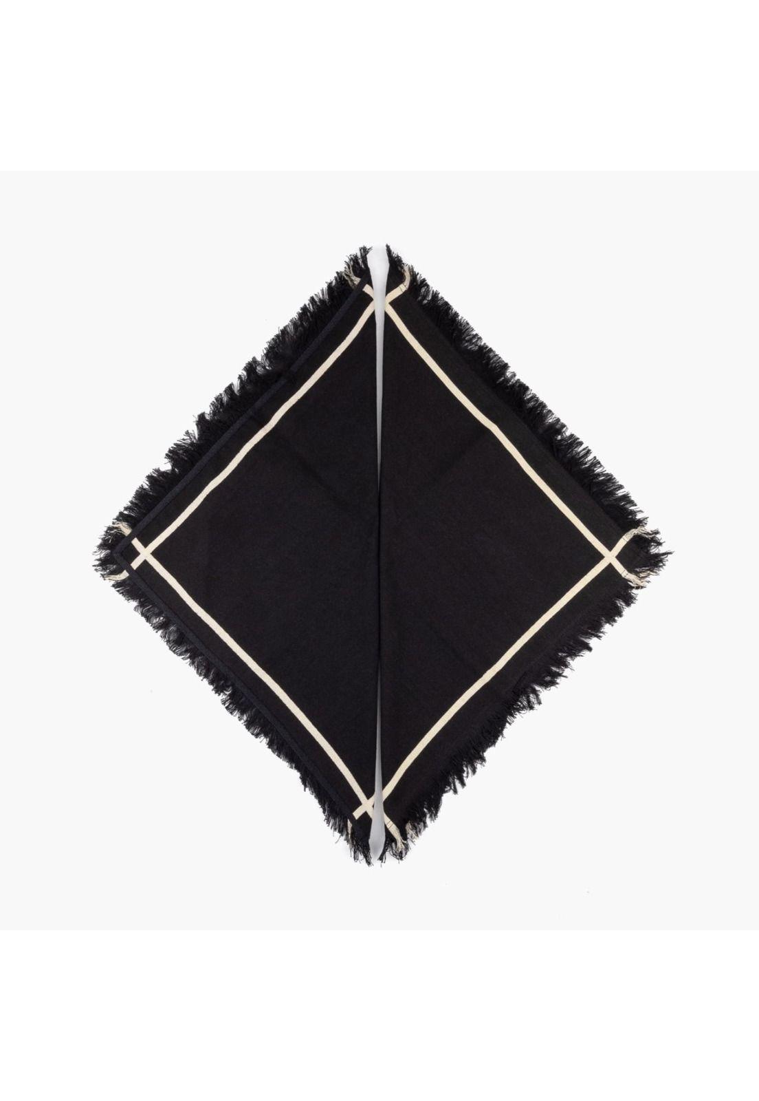 Set Servilletas Borde Líneas Negro-2