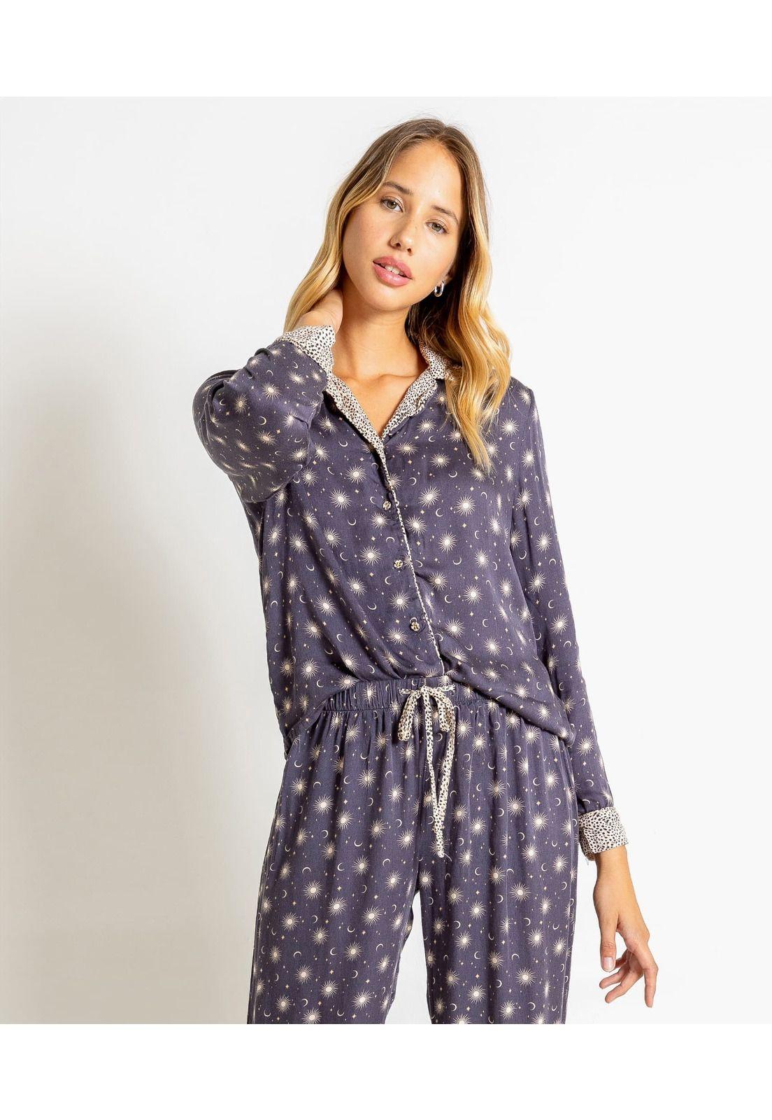 Pijama Dreamy Largo Soles Gris-0
