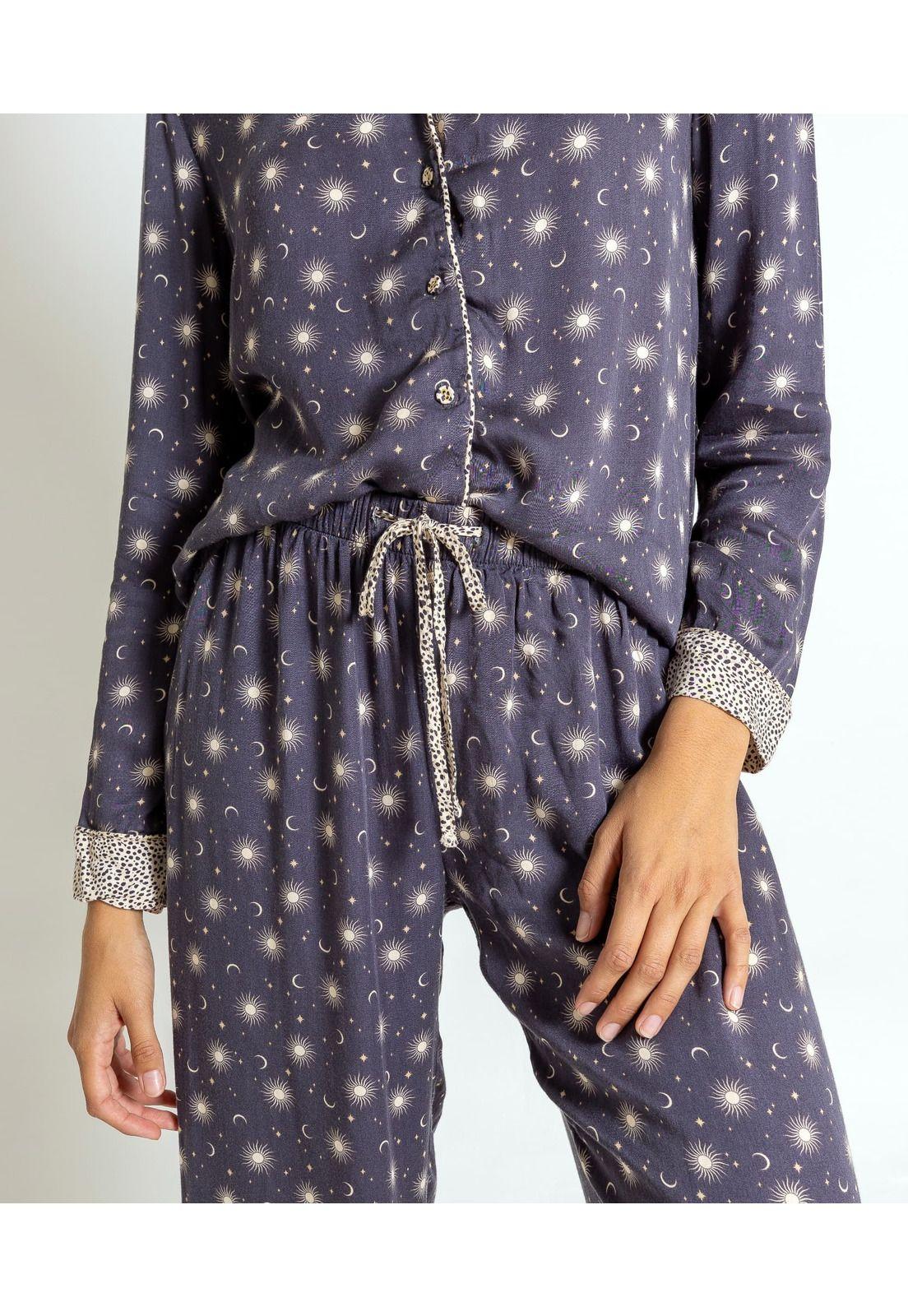 Pijama Dreamy Largo Soles Gris-3