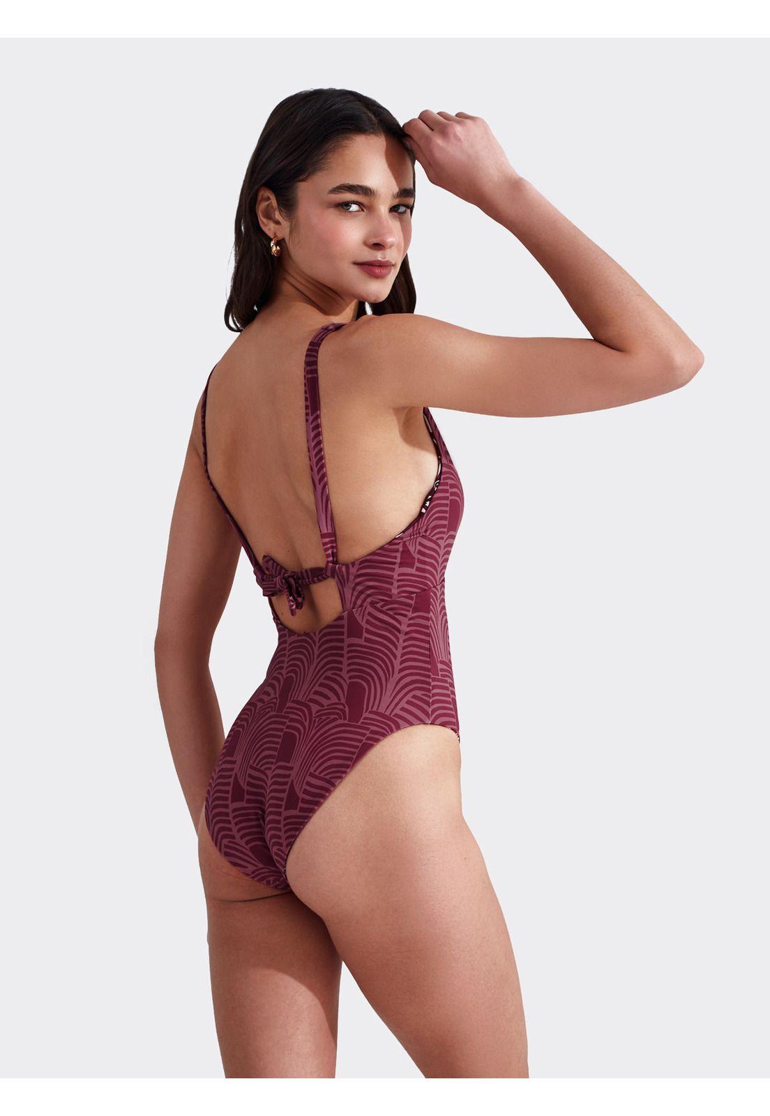 Traje De Baño Hojas Paradiso Reversible-3