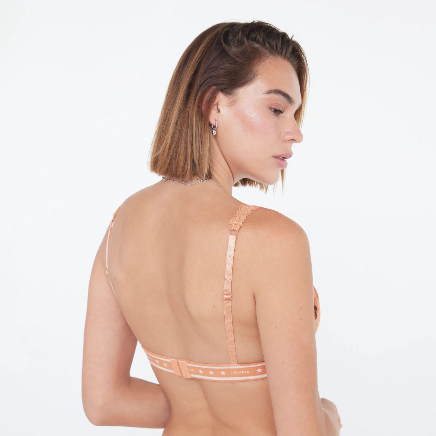 Bralette Mujer Encaje Xl Naranjo-2