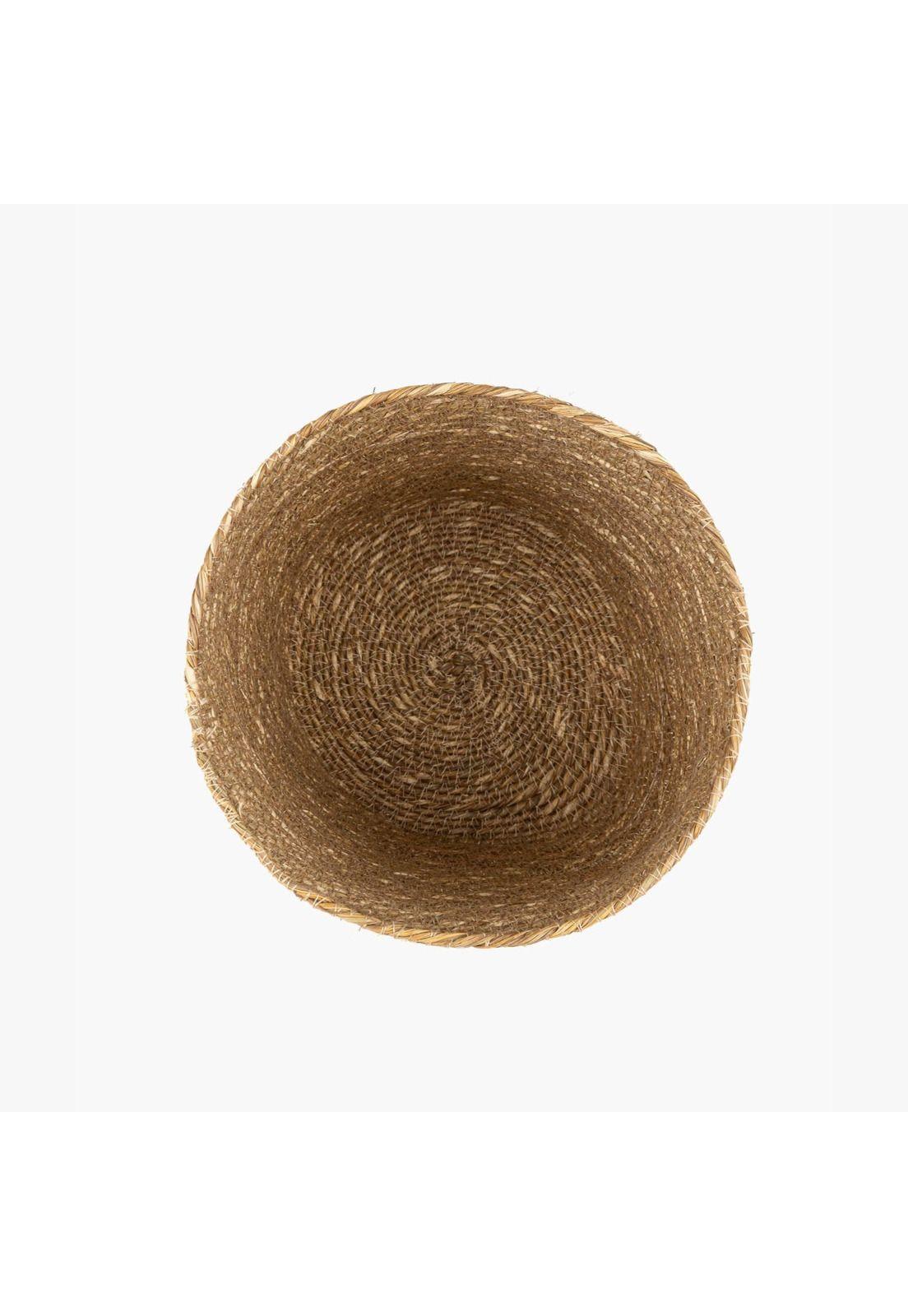 Canasto Organizador Boho Fibra Natural 18 X 18 Cm Beige-2