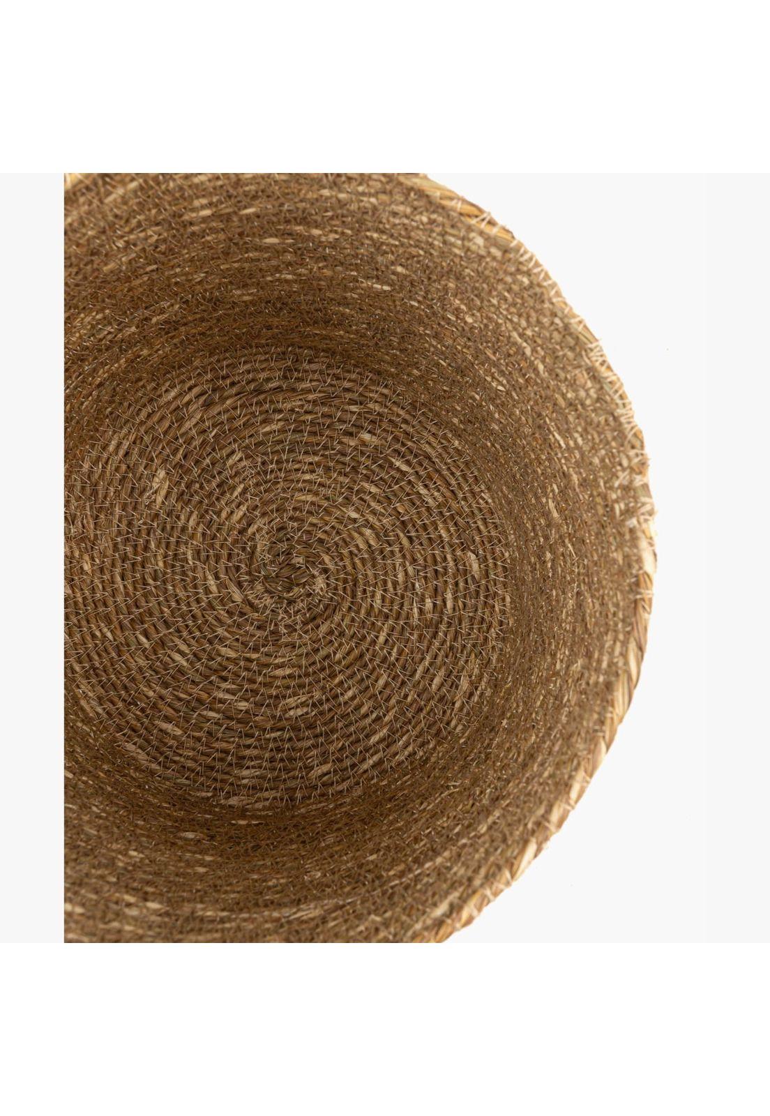 Canasto Organizador Boho Fibra Natural 18 X 18 Cm Beige-3