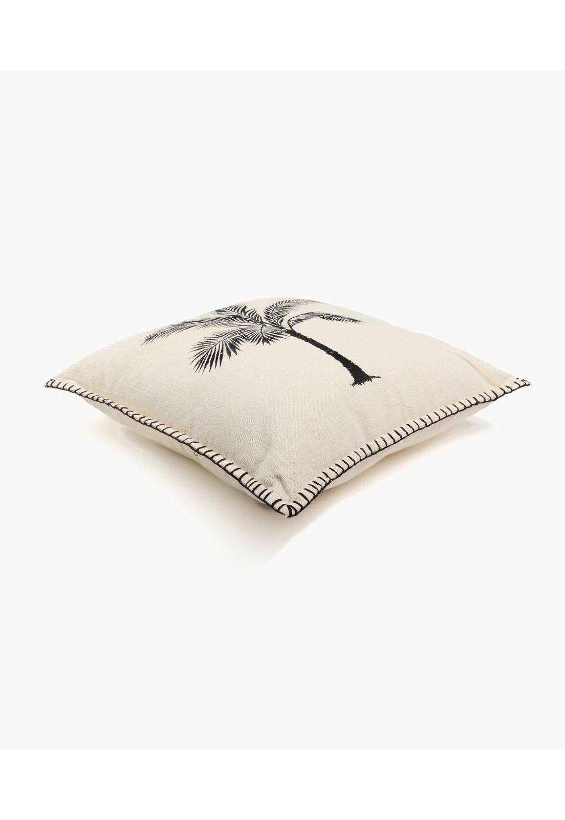 Cojín Algodón Palmera 45 X 45 Cm Beige-1
