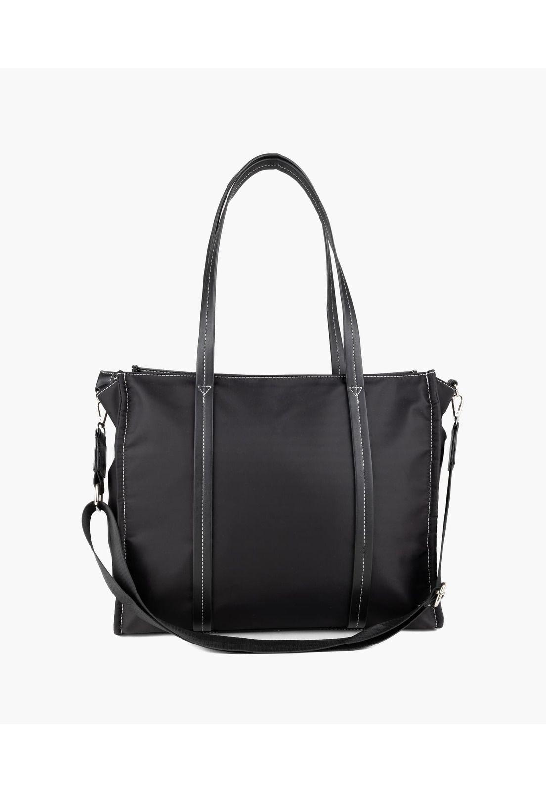Cartera De Hombro Notebook Back To School Nylon Negro-3