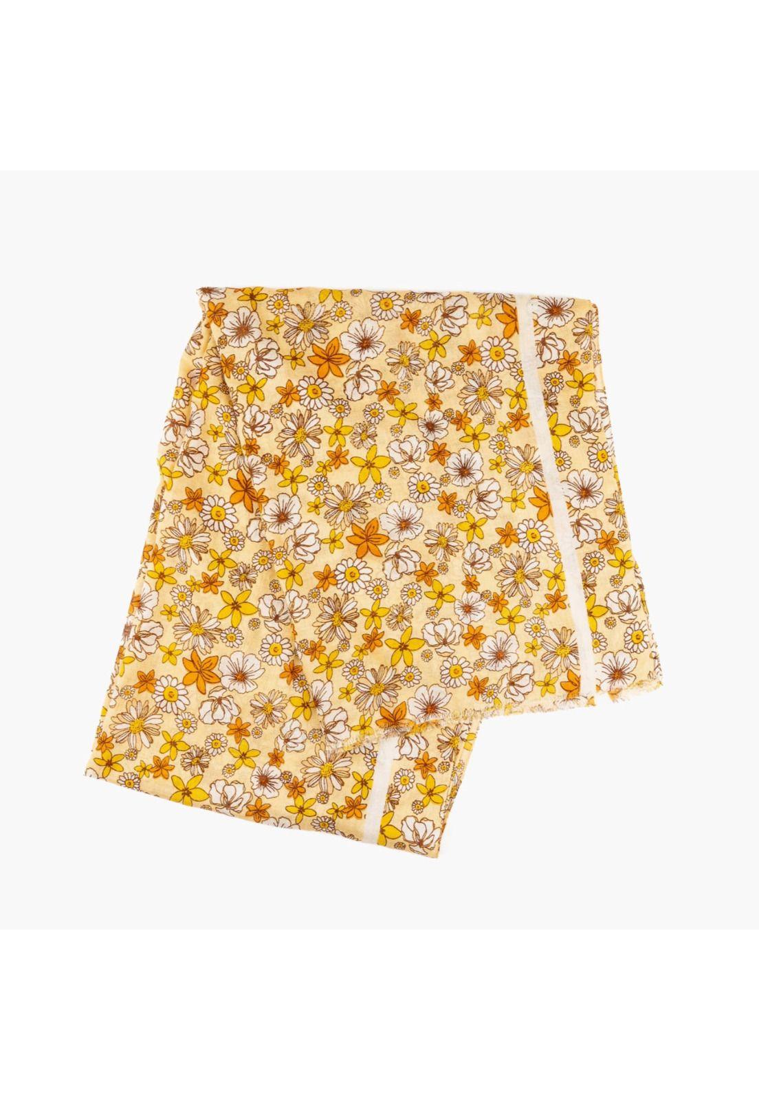 Estola Mujer Flores Amarillo-1