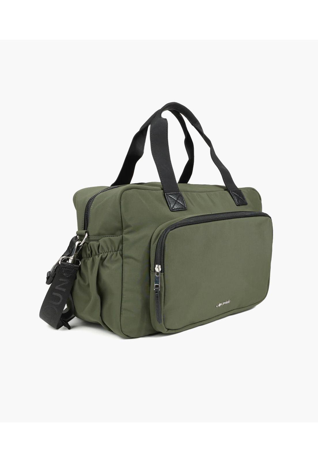 Bolso Maternal Nylon Verde Musgo-2