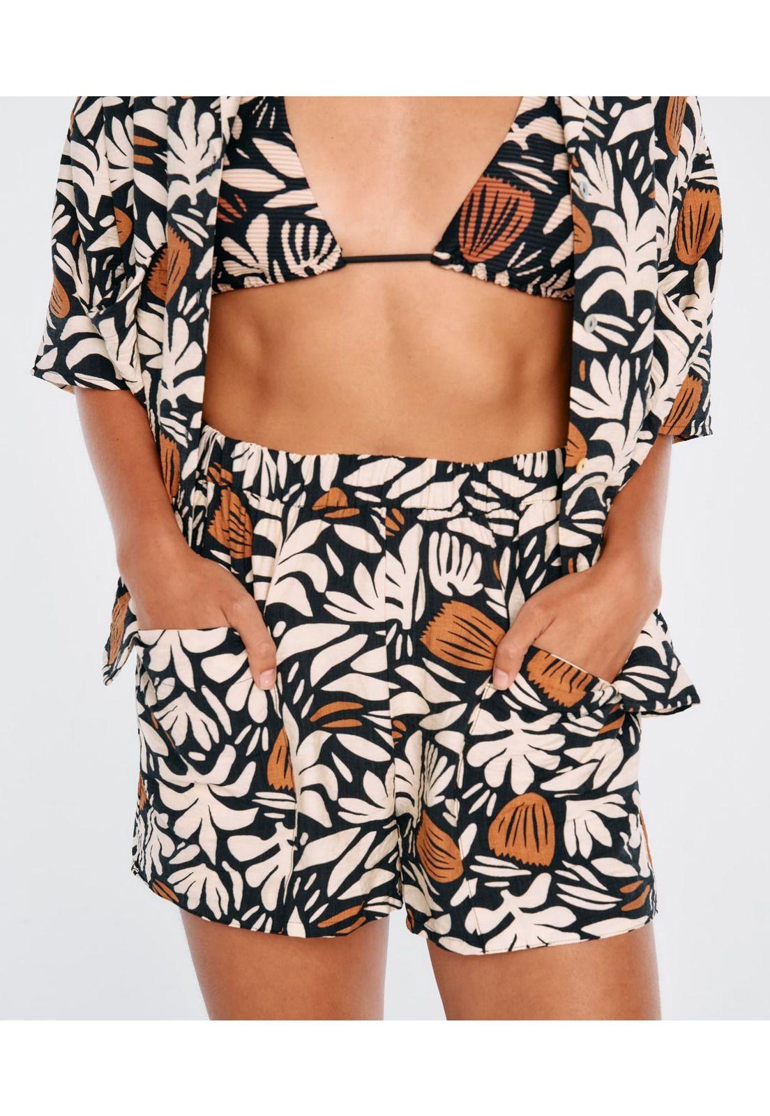 Short Mujer Bolsillos Resort Time-0