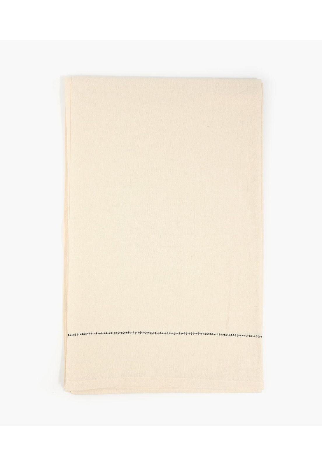 Camino De Mesa Algodón Beige-0