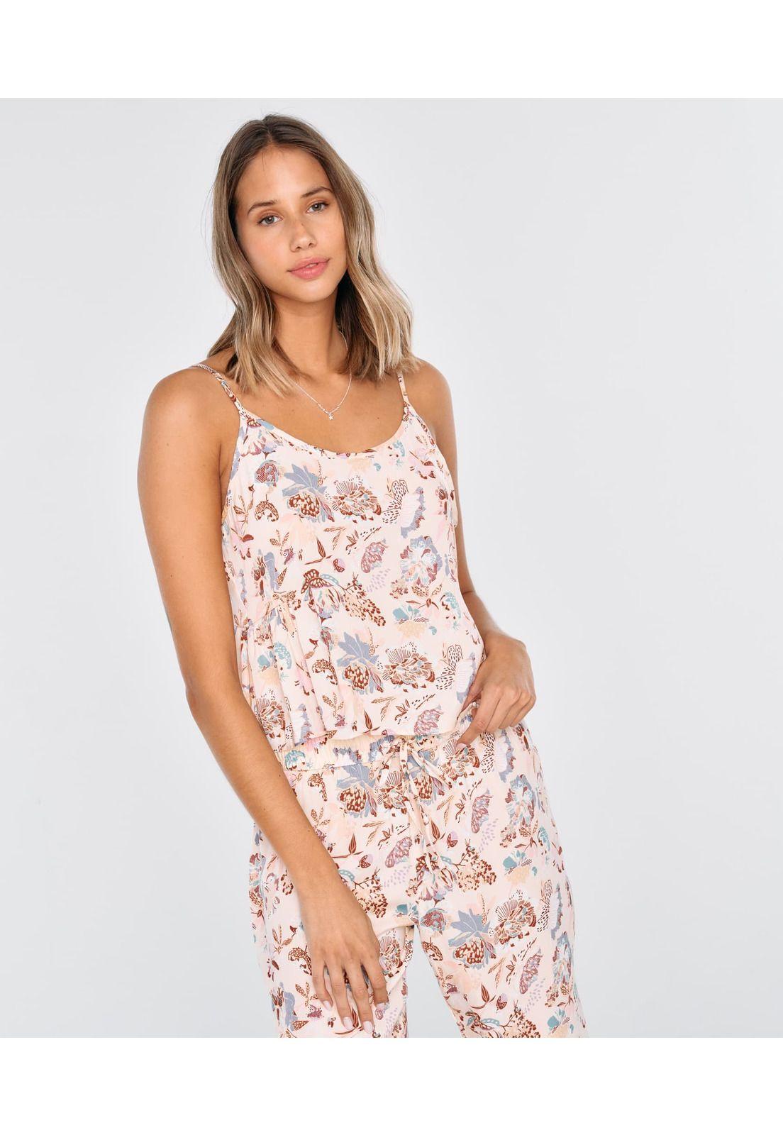 Pijama Mujer Largo Vuelos Silvestre Nude-3