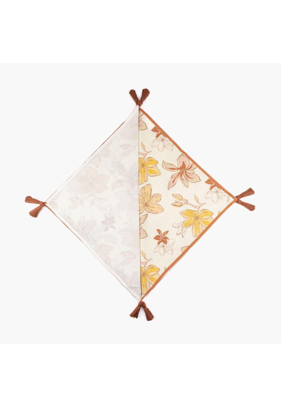 Set Servilletas Flores Beige-1