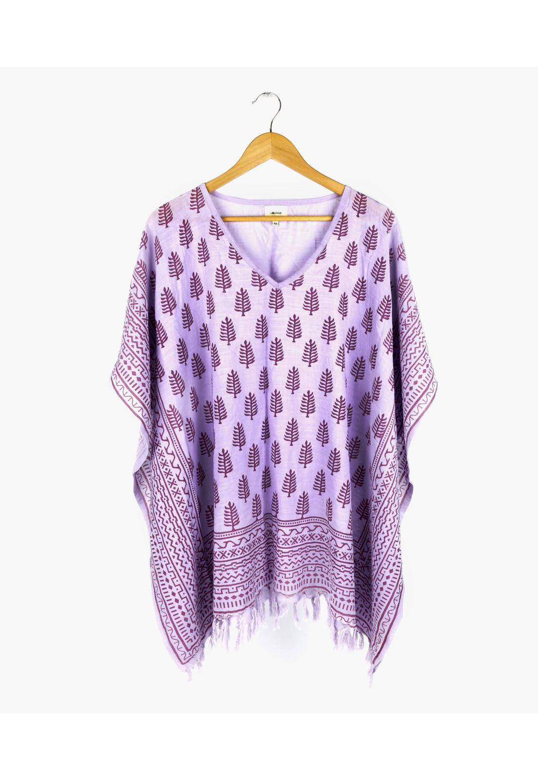 Vestido Tribal Lounge Lila Talla Única-0