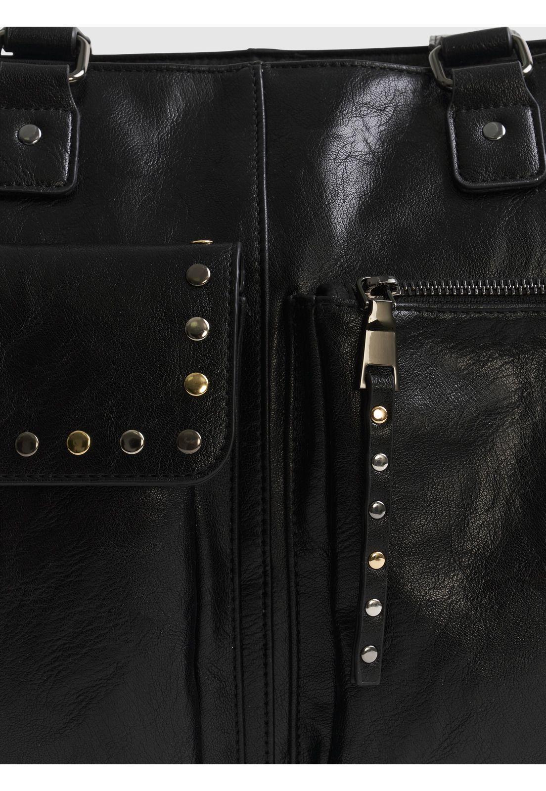Bolso Bolsillos Frontales Tachas Street-4