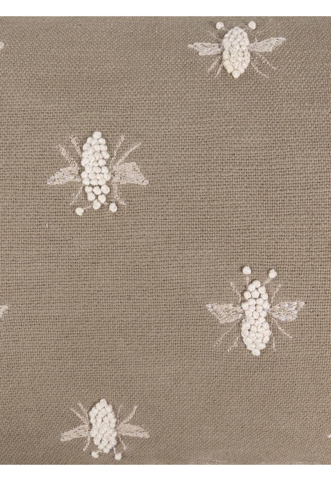 Cojín Algodón Abejas Taupe-4